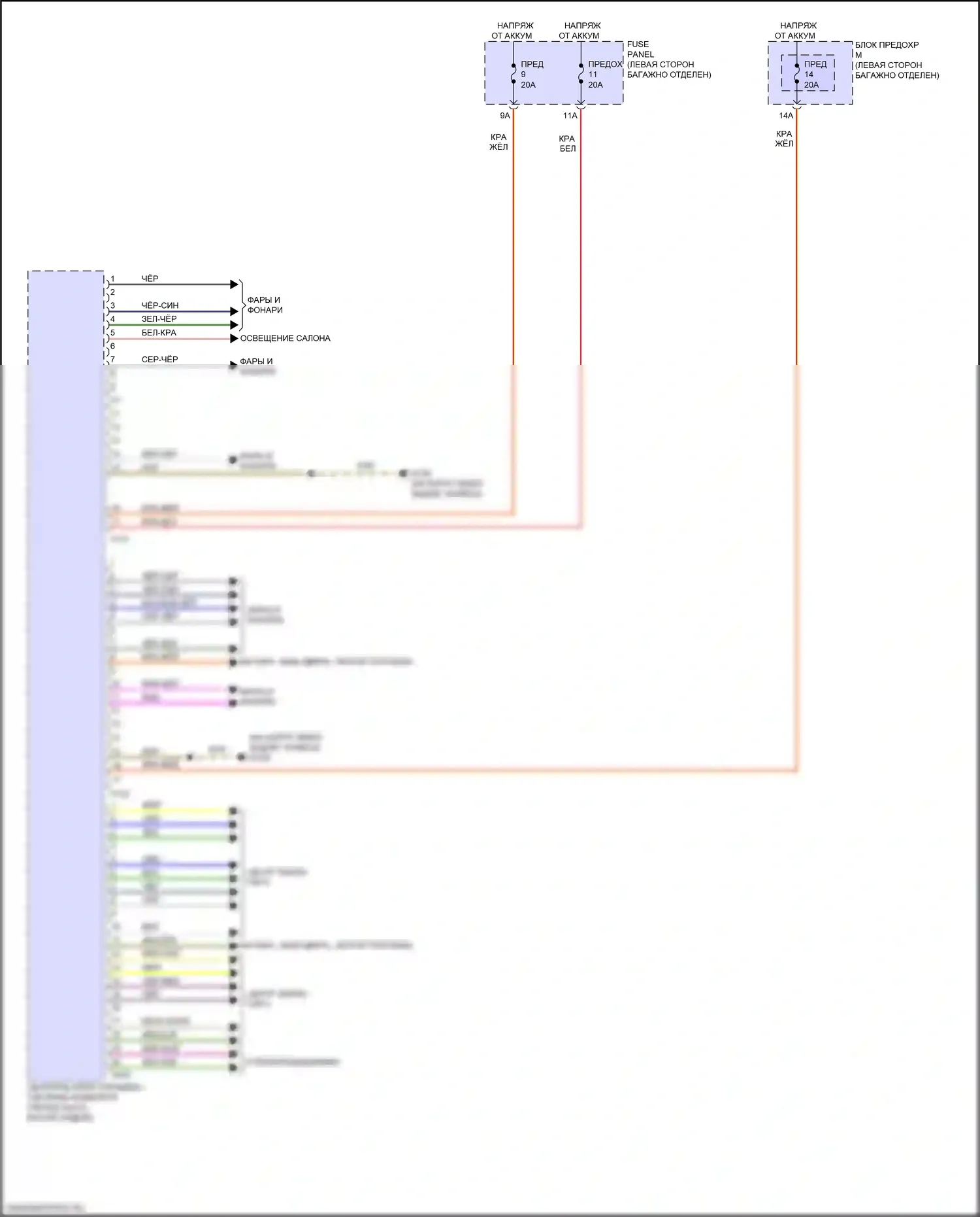 A6 Audi C8 рестайлинг (2022-2024): Электросхема блока центрального управления системой комфорта (1 из 2) 