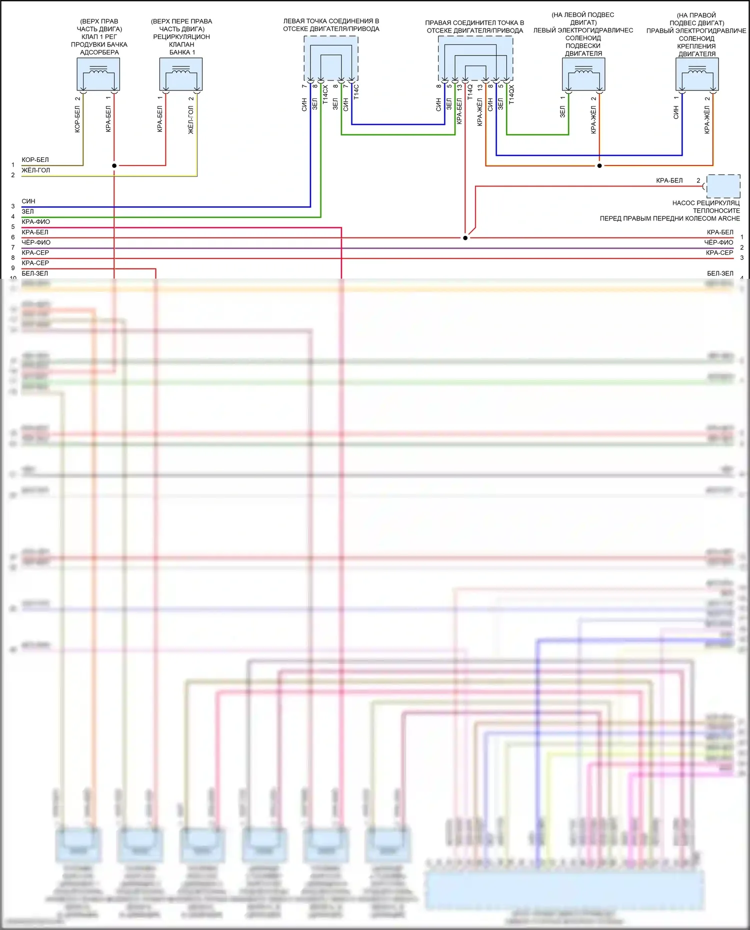 A6 Audi C8 рестайлинг (2022-2024): Электросхема двигателя 3.0l turbo hybrid (8 из 10) 