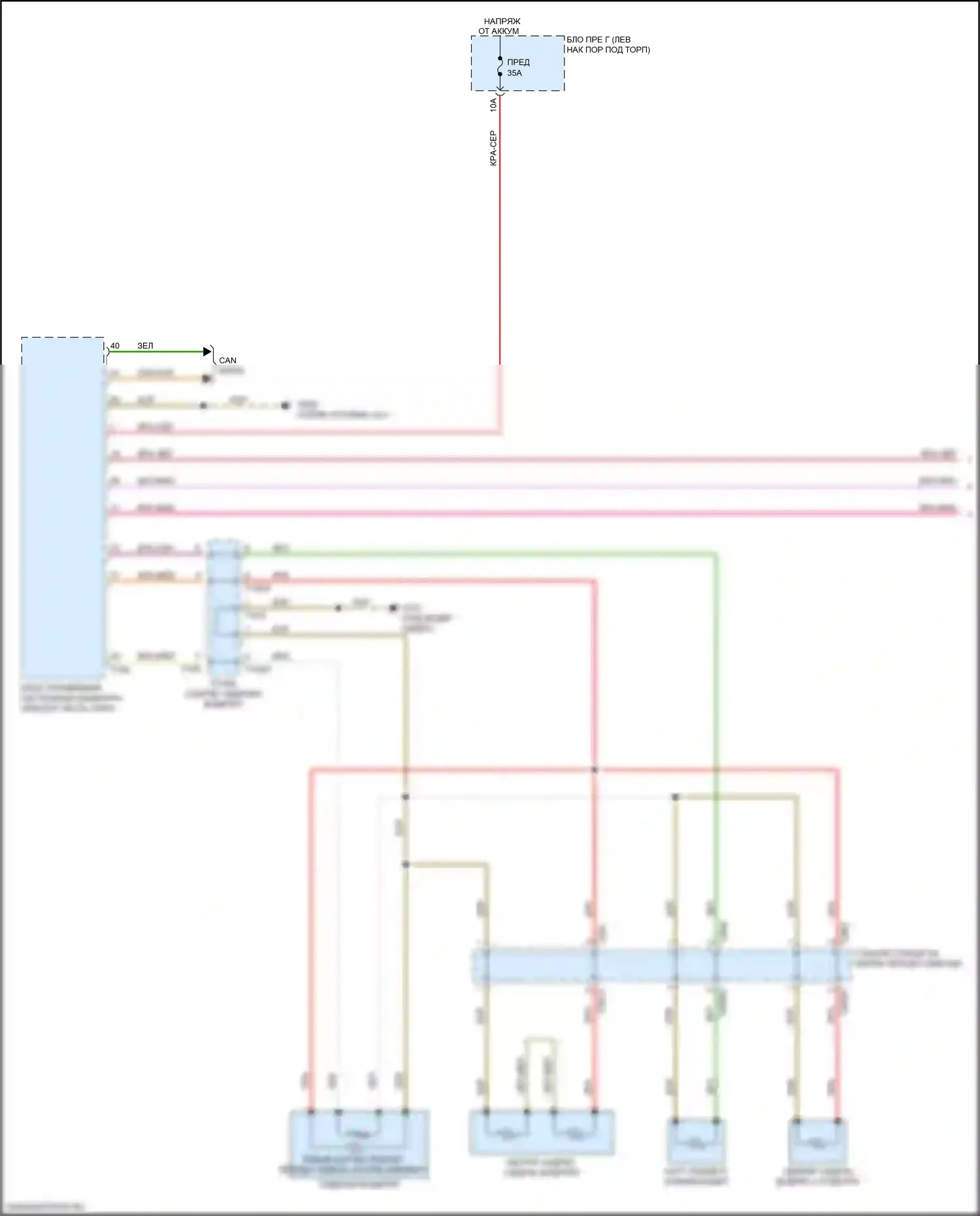 A6 Audi C8 рестайлинг (2022-2024): Электросхема передних обогреваемых сидений, без вентиляции, со спортивными сиденьями (1 из 2) 