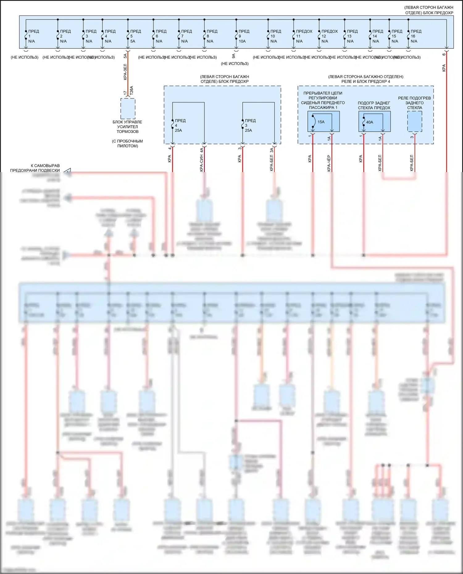 A6 Audi C8 (2018-2023): Электросхема блока предохранителей реле (5 из 9) 