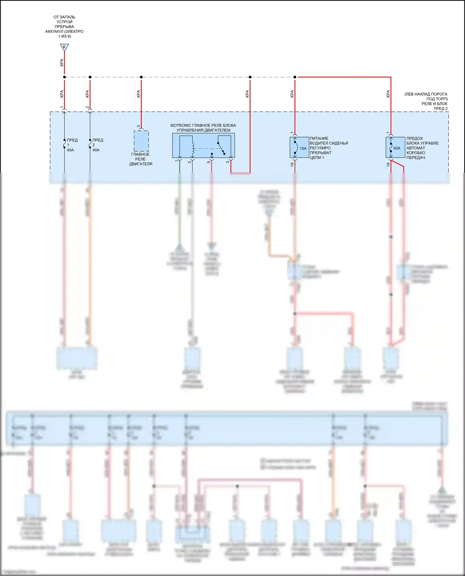 A6 Audi C8 (2018-2023): Электросхема блока предохранителей реле (7 из 9) 