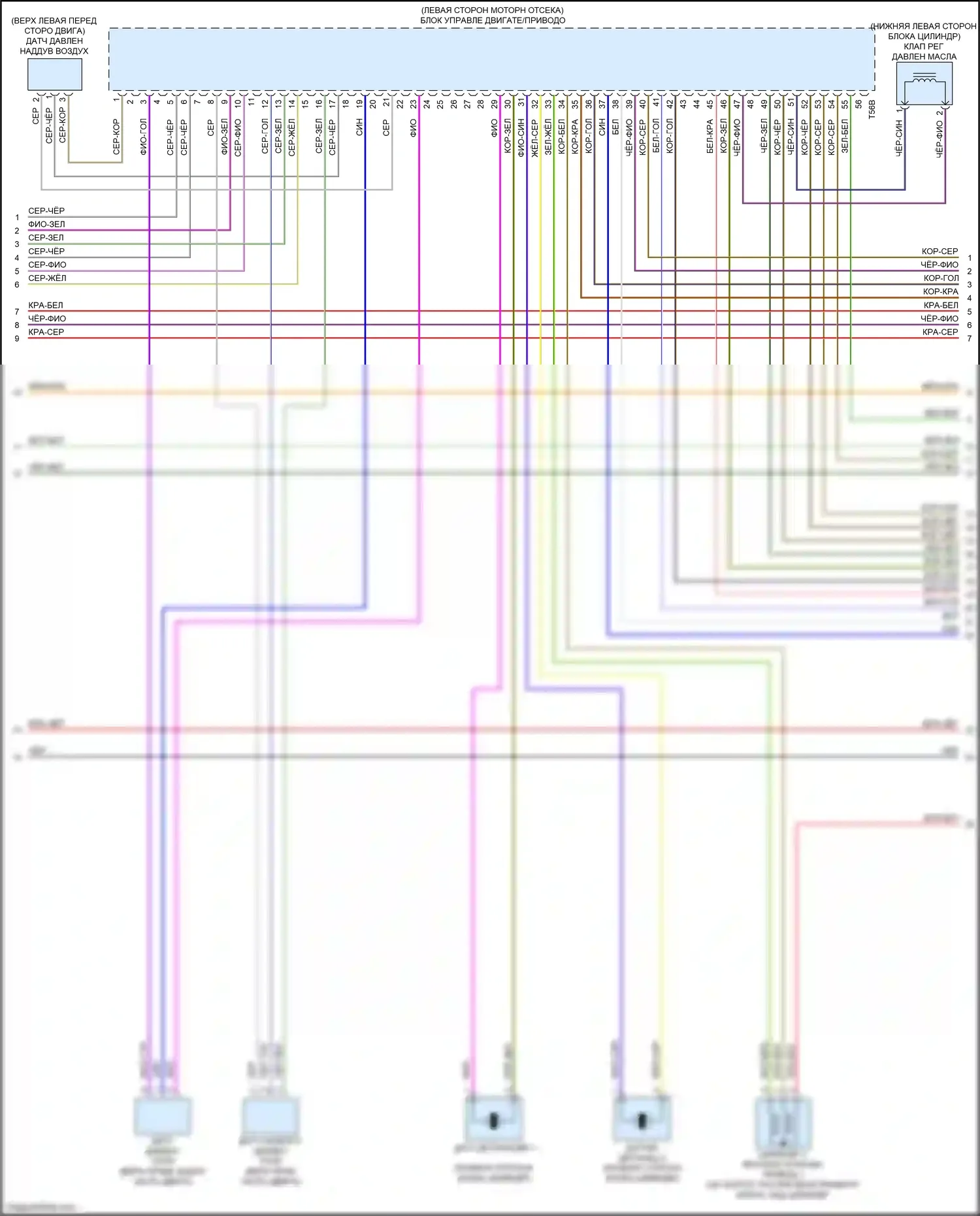 A6 Audi C8 (2018-2023): Электросхема двигателя 3,0л турбо (4 из 10) 