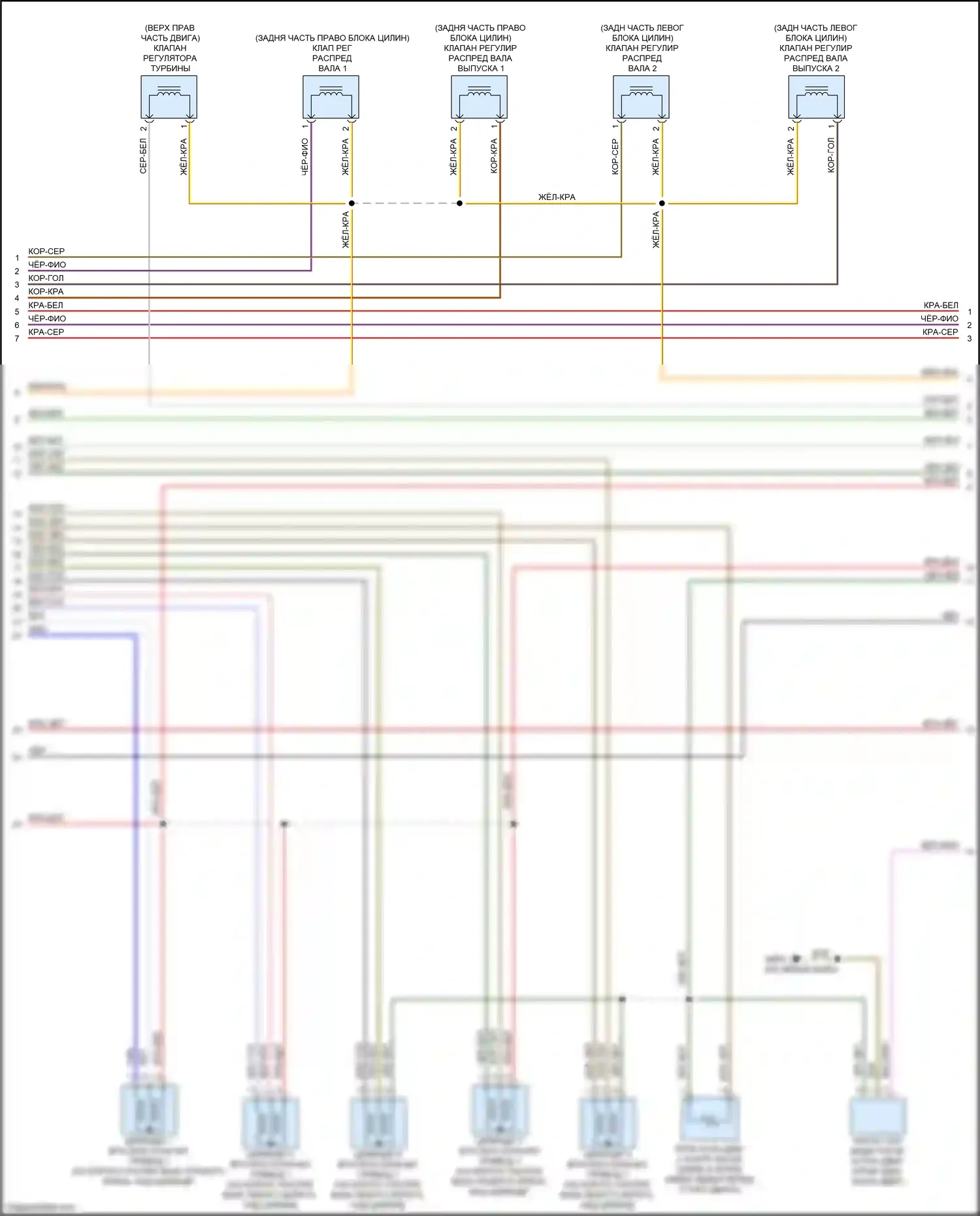 A6 Audi C8 (2018-2023): Электросхема двигателя 3,0л турбо (5 из 10) 