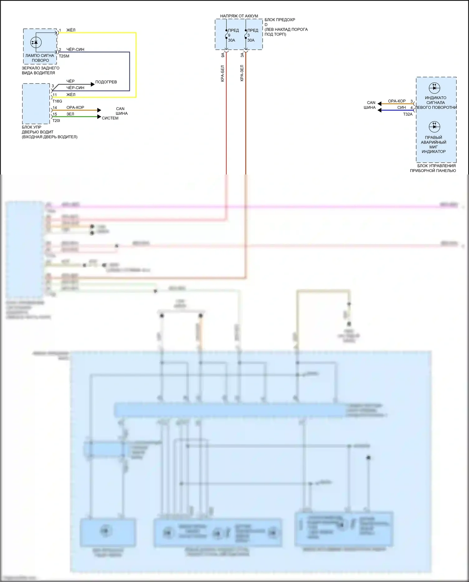 A6 Audi C8 (2018-2023): Фары и фонари электросхема с матричного дальнего света (1 из 4) 