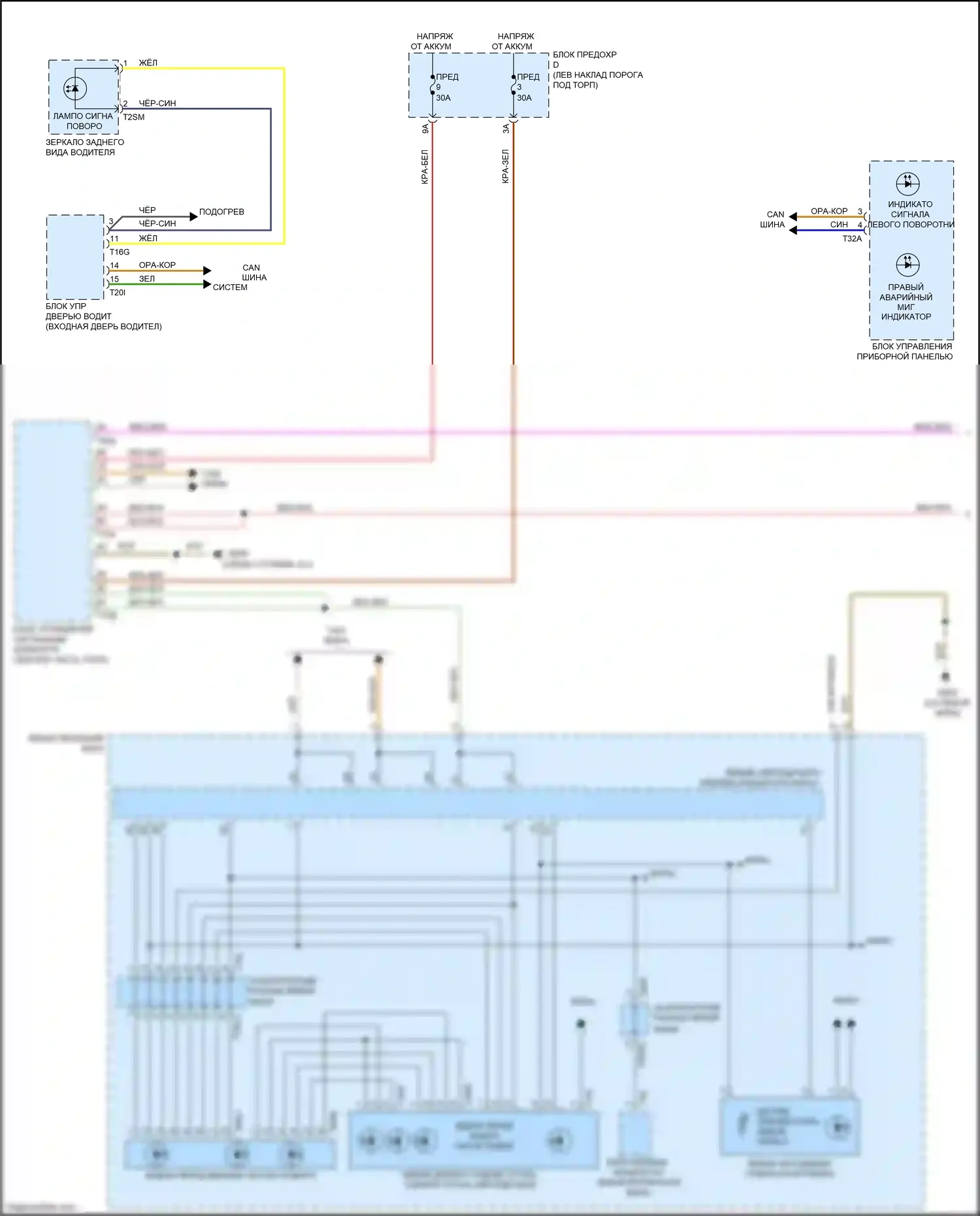 A6 Audi C8 (2018-2023): Фары и фонари электросхема с несколькими матричными дальним светом (1 из 4) 