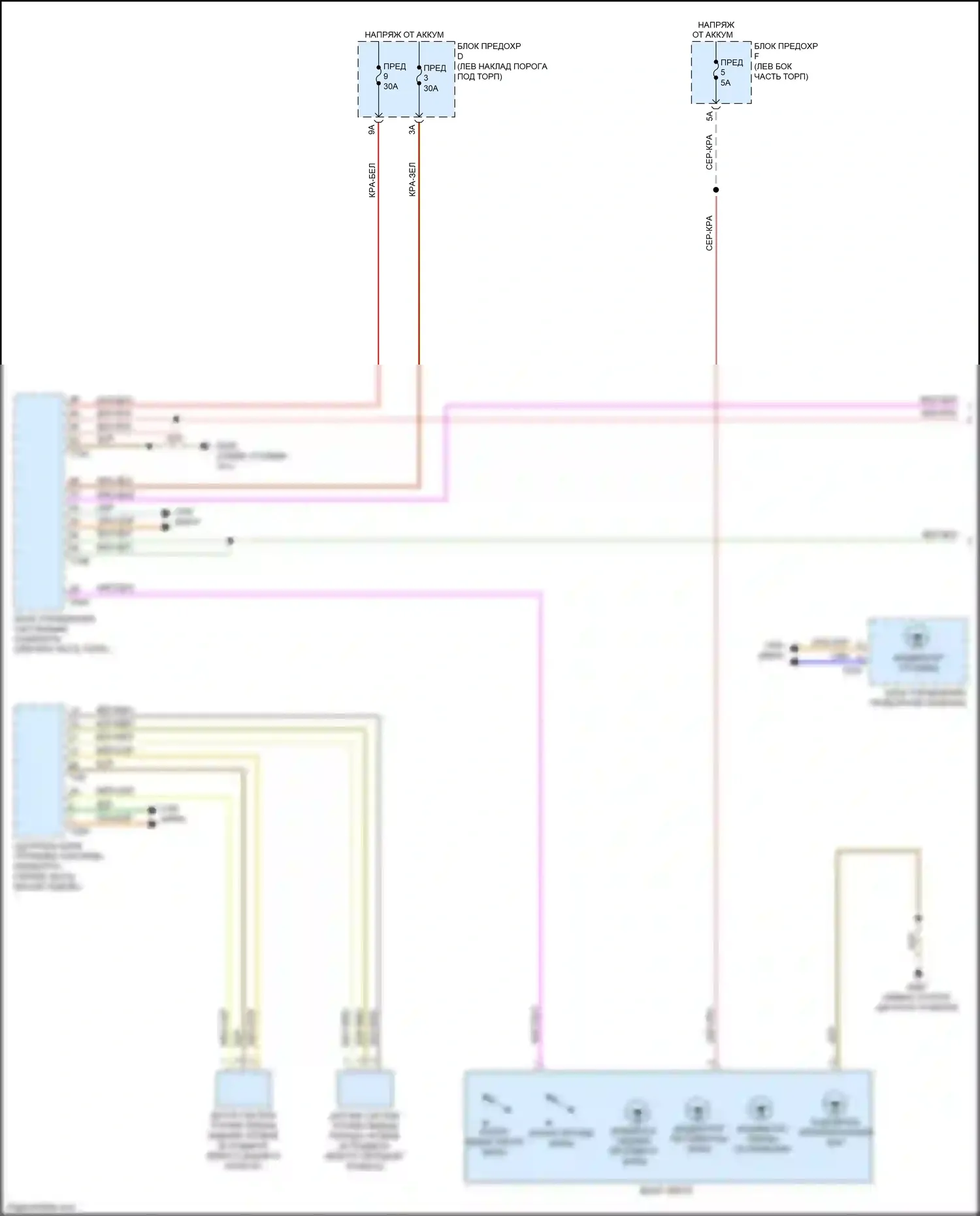 A6 Audi C8 (2018-2023): Электросхема фар, без множественного матричного луча и дальнего света (1 из 3) 