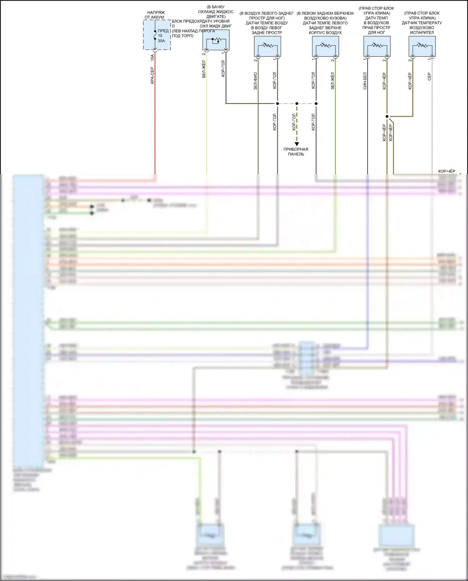 A6 Audi C8 (2018-2023): Электросхема климат контроля, с климат-контролем и задним управлением (1 из 4) 