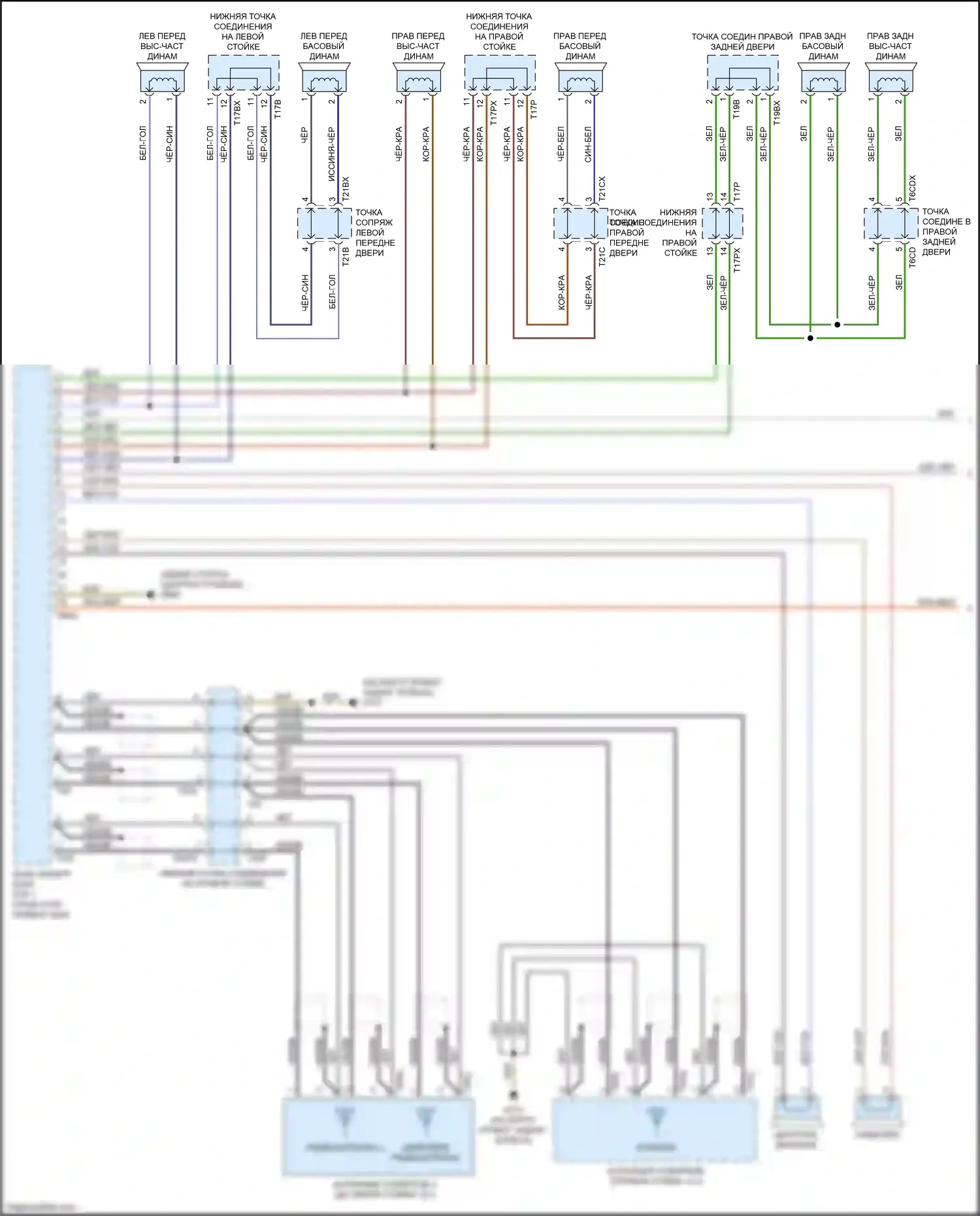 A6 Audi C8 (2018-2023): Электросхема магнитолы, без усилителя (1 из 4) 