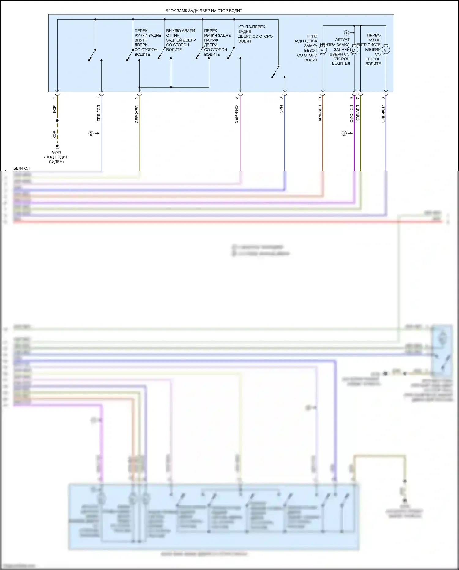 A6 Audi C8 (2018-2023): Сигнализации электросхема (4 из 7) 