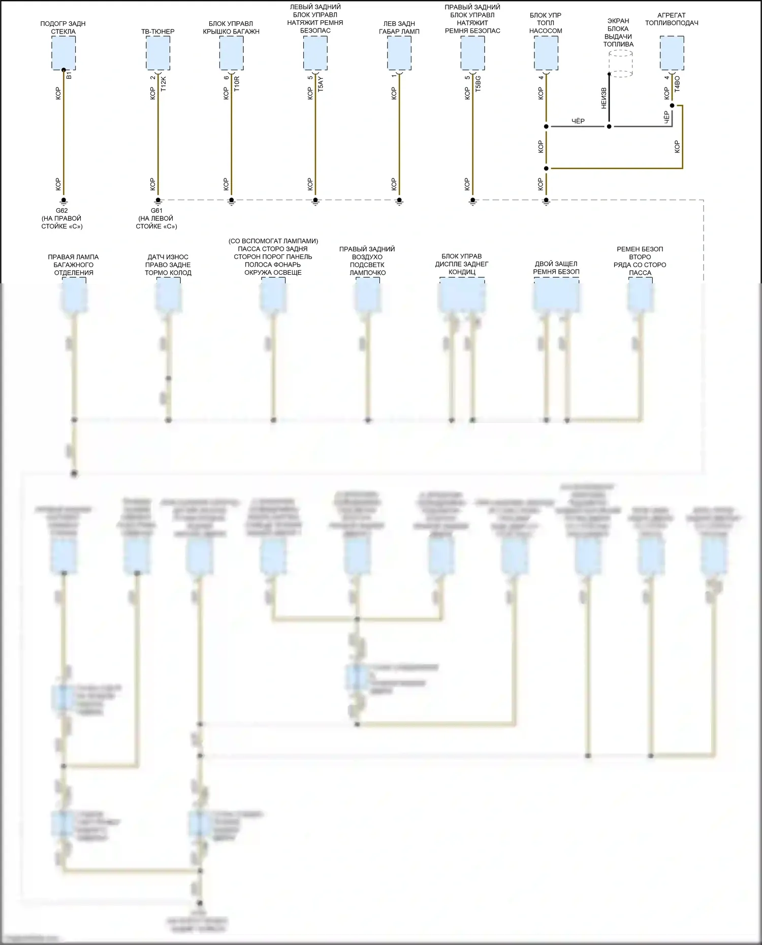 A6 Audi C8 (2018-2023): Электросхема распределения массы (10 из 10) 
