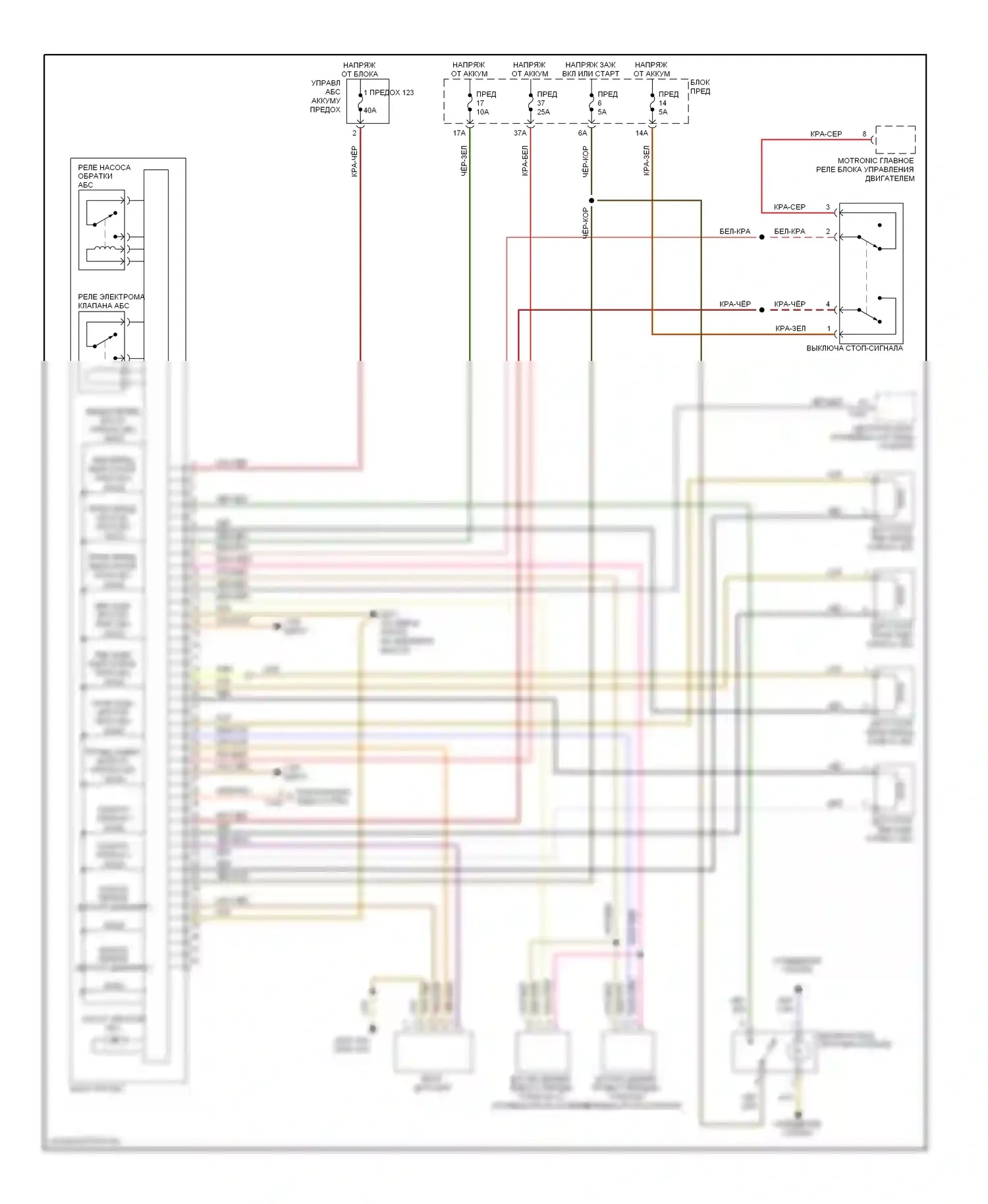 A6 Audi С6 (2004-2008): Антиблокировочная система abs электросхема 