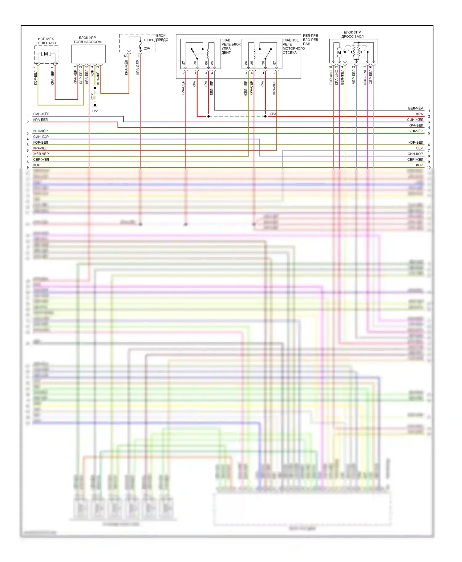 A6 Audi С6 (2004-2008): Электросхема двигателя 3.2l (3 из 4) 