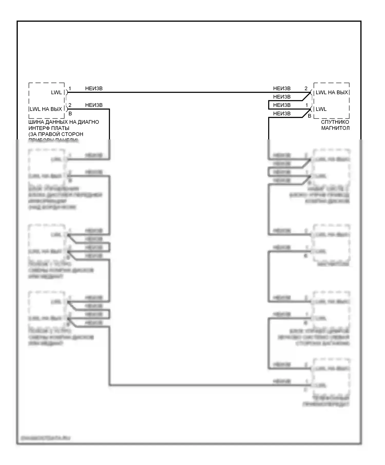 A6 Audi С6 (2004-2008): Большинство электросхем подключения шины данных 