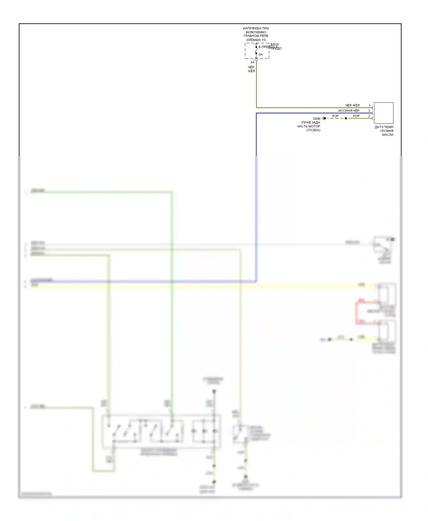 A6 Audi С6 (2004-2008): Электросхема приборной панели (2 из 2) 