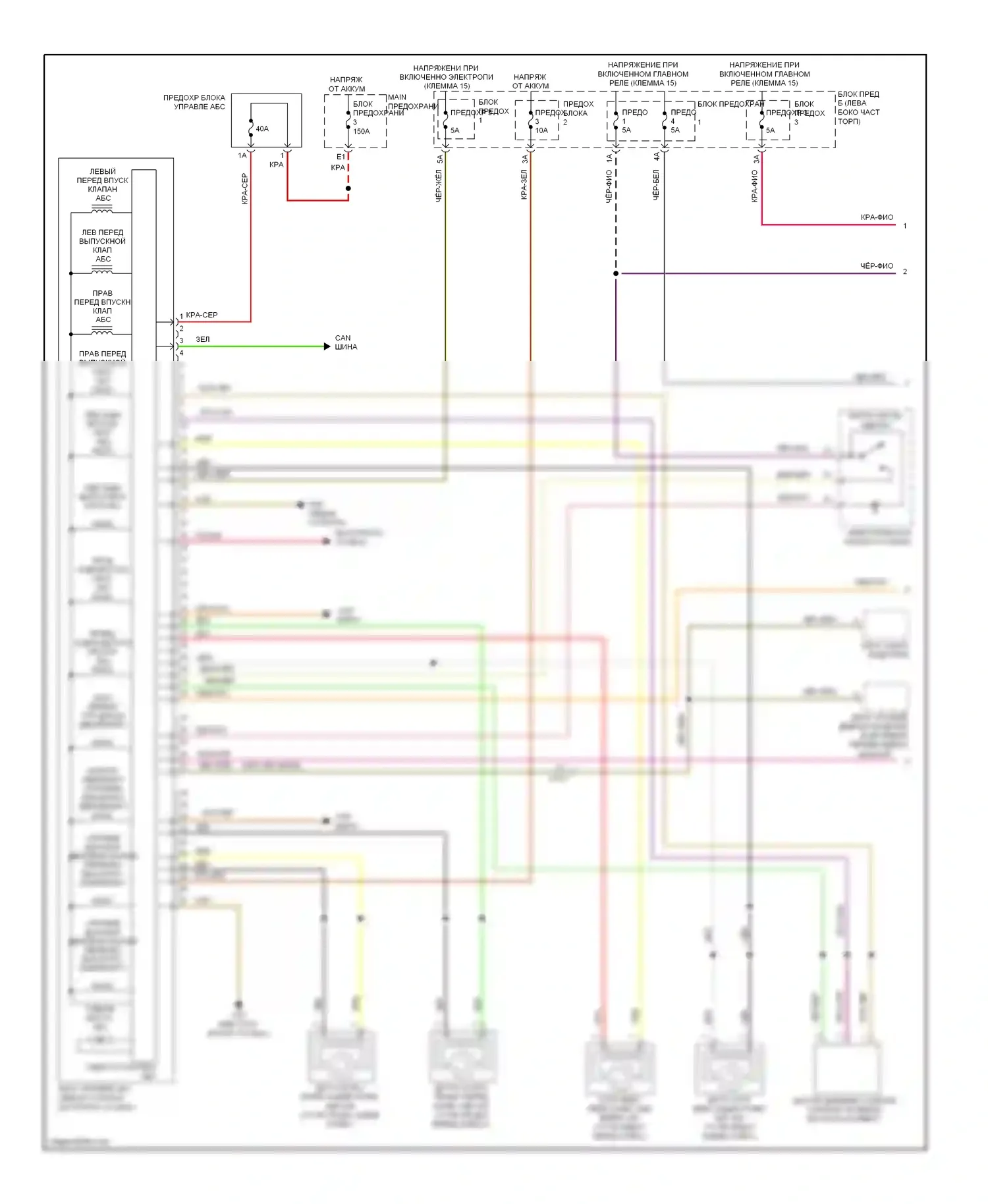 A7 Audi I (2010-2014): Антиблокировочная система abs электросхема (1 из 2) 