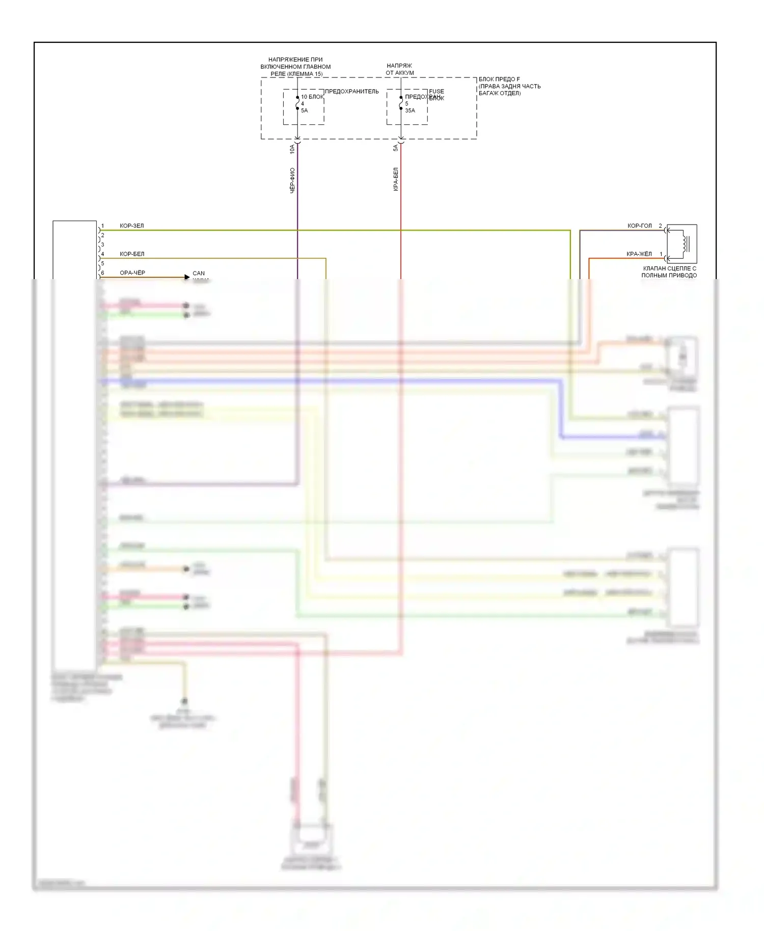 A7 Audi I (2010-2014): Электросхема awd 