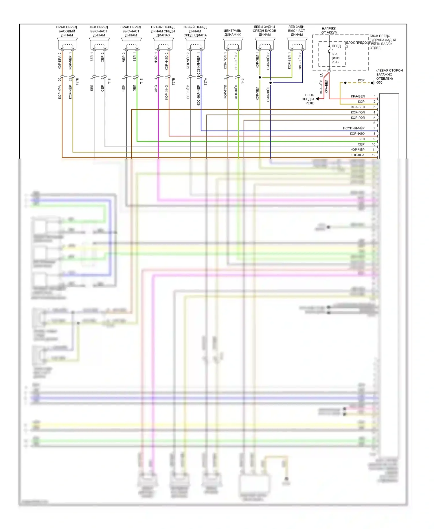 A7 Audi I (2010-2014): Электросхема магнитолы, bose rmc (3 из 3) 