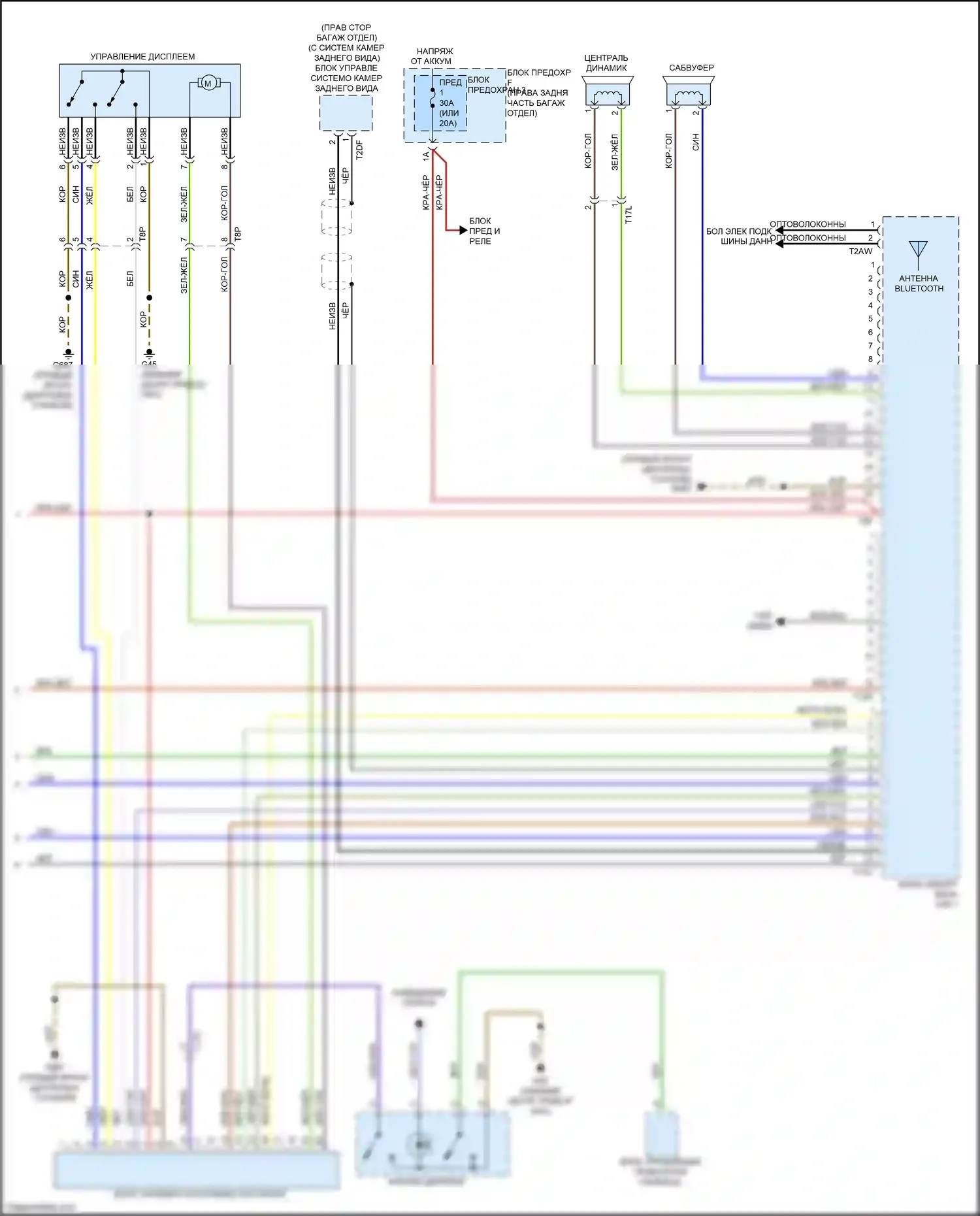 A7 Audi I (2010-2014): Электросхема навигации, с магнитолой плюс (3 из 3) 