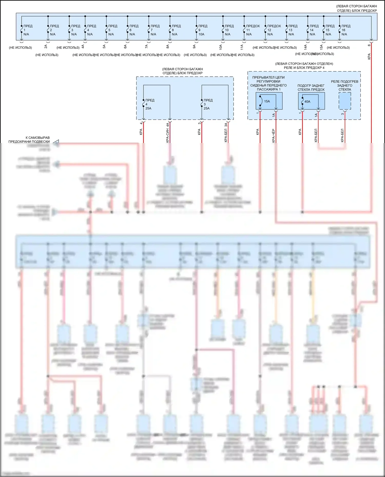A7 Audi II (2018-2023): Электросхема блока предохранителей реле (5 из 9) 