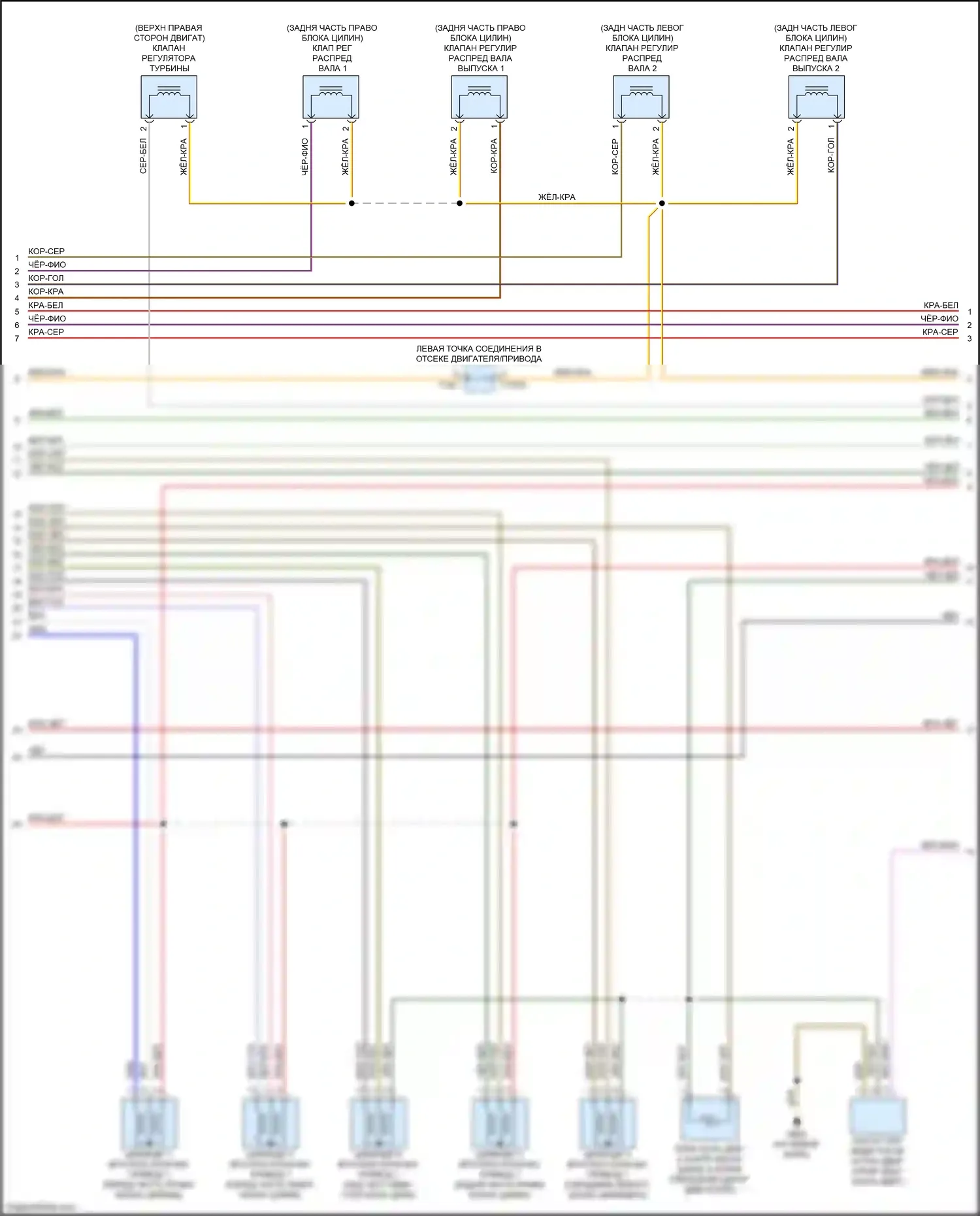 A7 Audi II (2018-2023): Электросхема двигателя 3,0л турбо (5 из 10) 