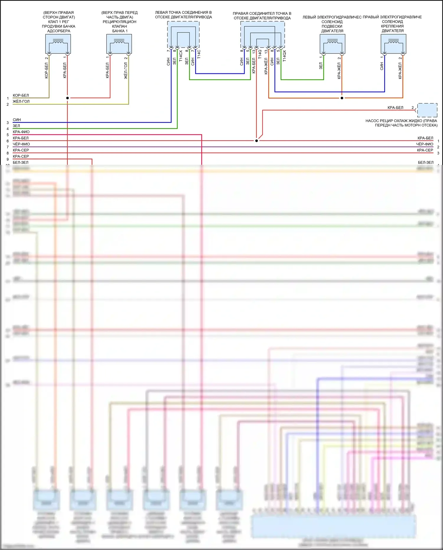 A7 Audi II (2018-2023): Электросхема двигателя 3,0л турбо (8 из 10) 