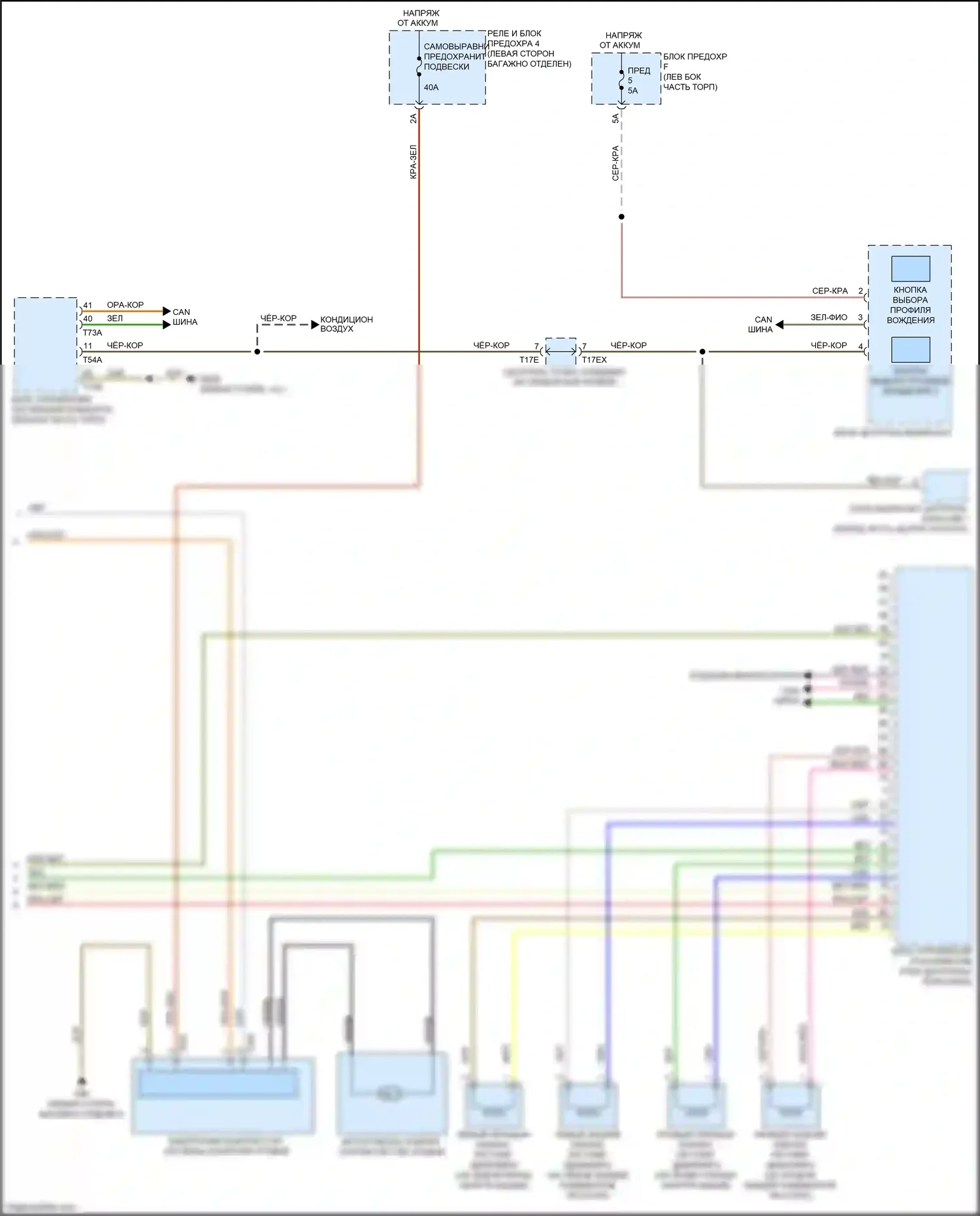 A7 Audi II (2018-2023): Электросхема электронной подвески (2 из 2) 