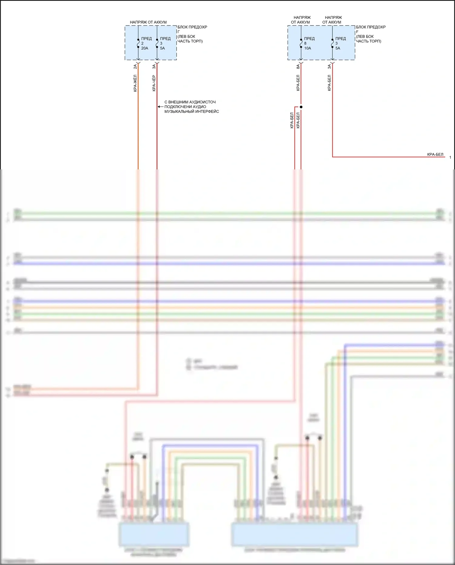 A7 Audi II (2018-2023): Электросхема магнитолы, с усилителем и звуком bang и olufsen (6 из 7) 