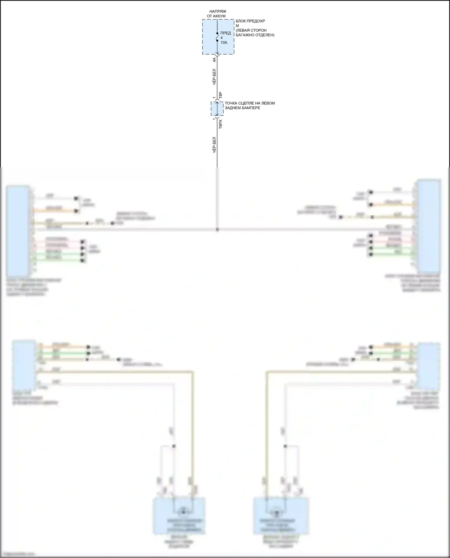 A7 Audi II (2018-2023): Электросхема помощи при смене полосы движения 