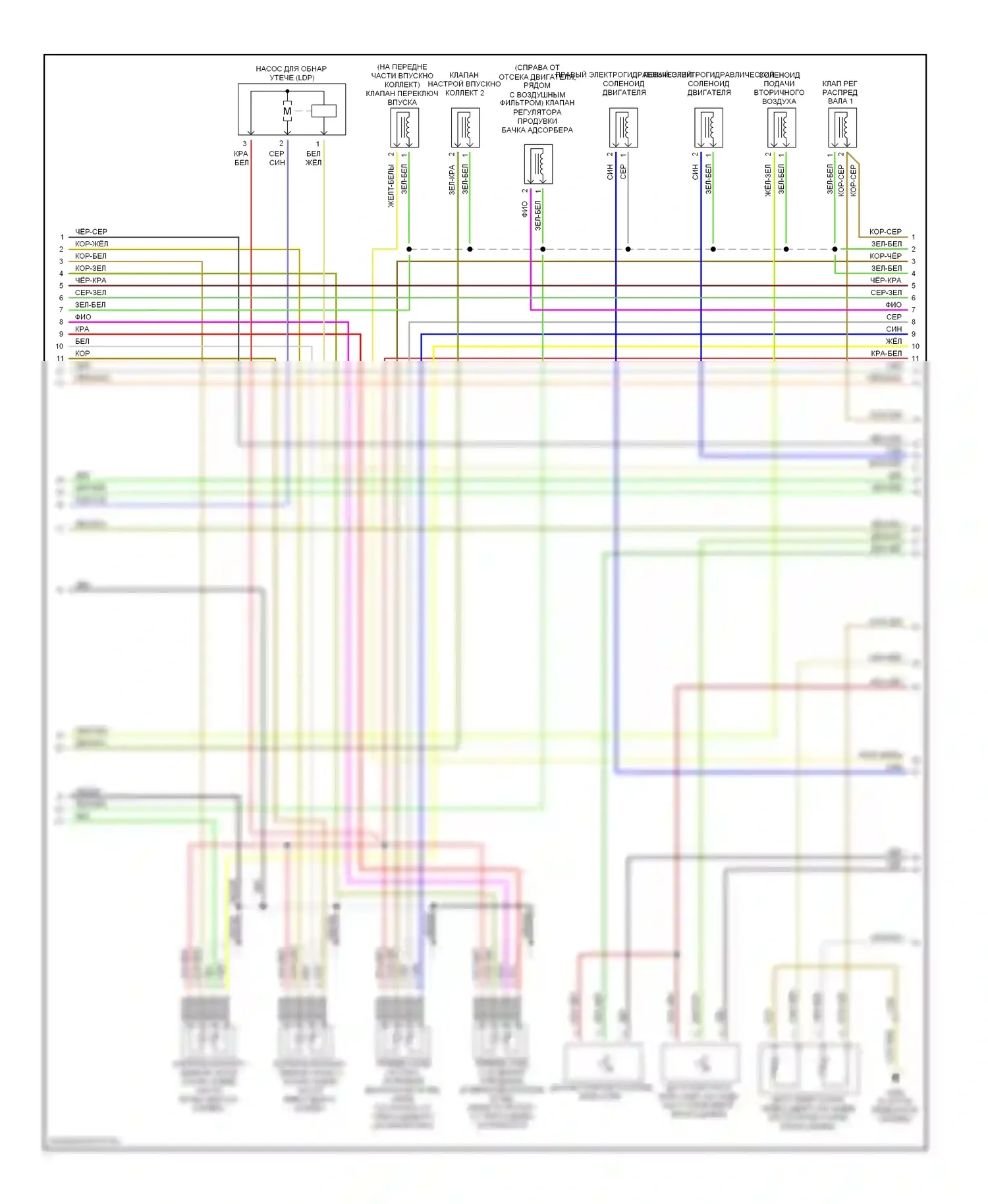 A8 Audi D2 рестайлинг (1999-2002): Электросхема двигателя 4.2l (2 из 4) 