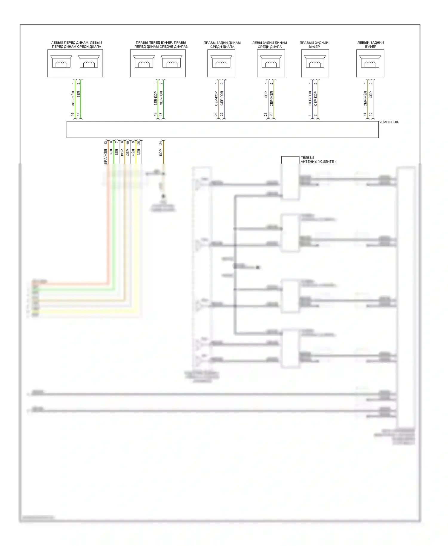 A8 Audi D2 рестайлинг (1999-2002): Электросхема магнитолы (2 из 2) 