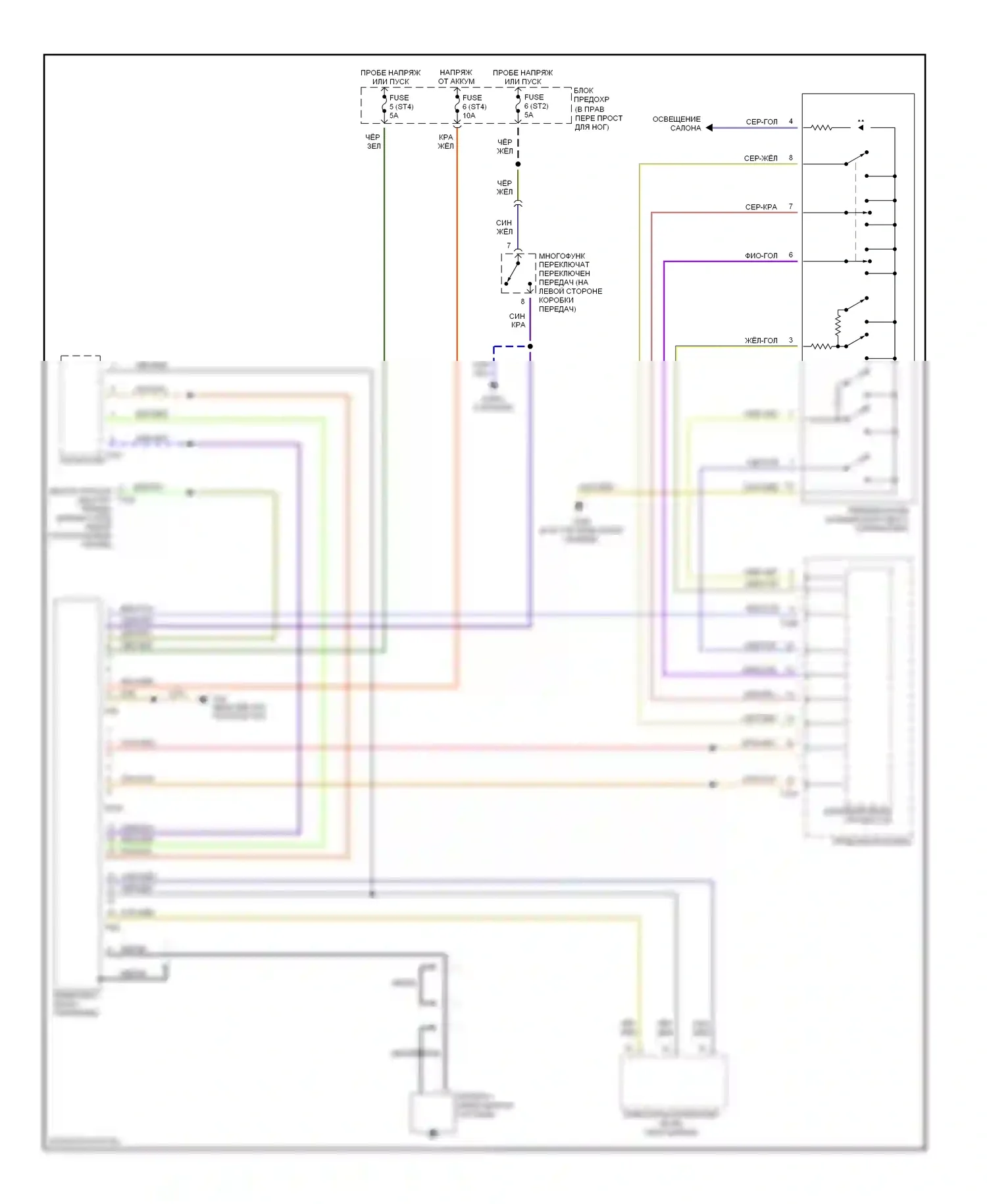 A8 Audi D2 рестайлинг (1999-2002): Электросхема навигации 