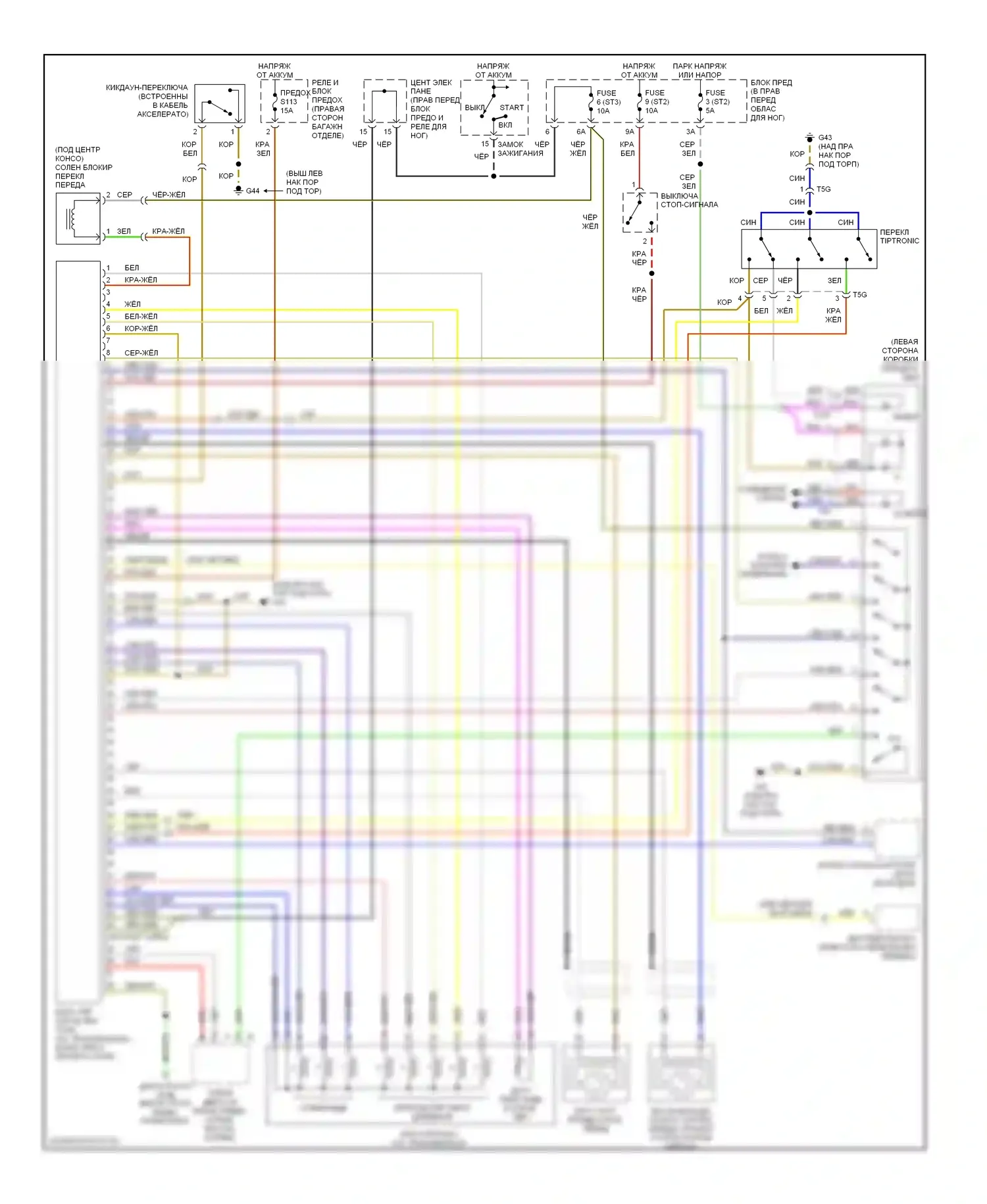 A8 Audi D2 (1994-1999): Электросхема автоматической коробки передач, awd 
