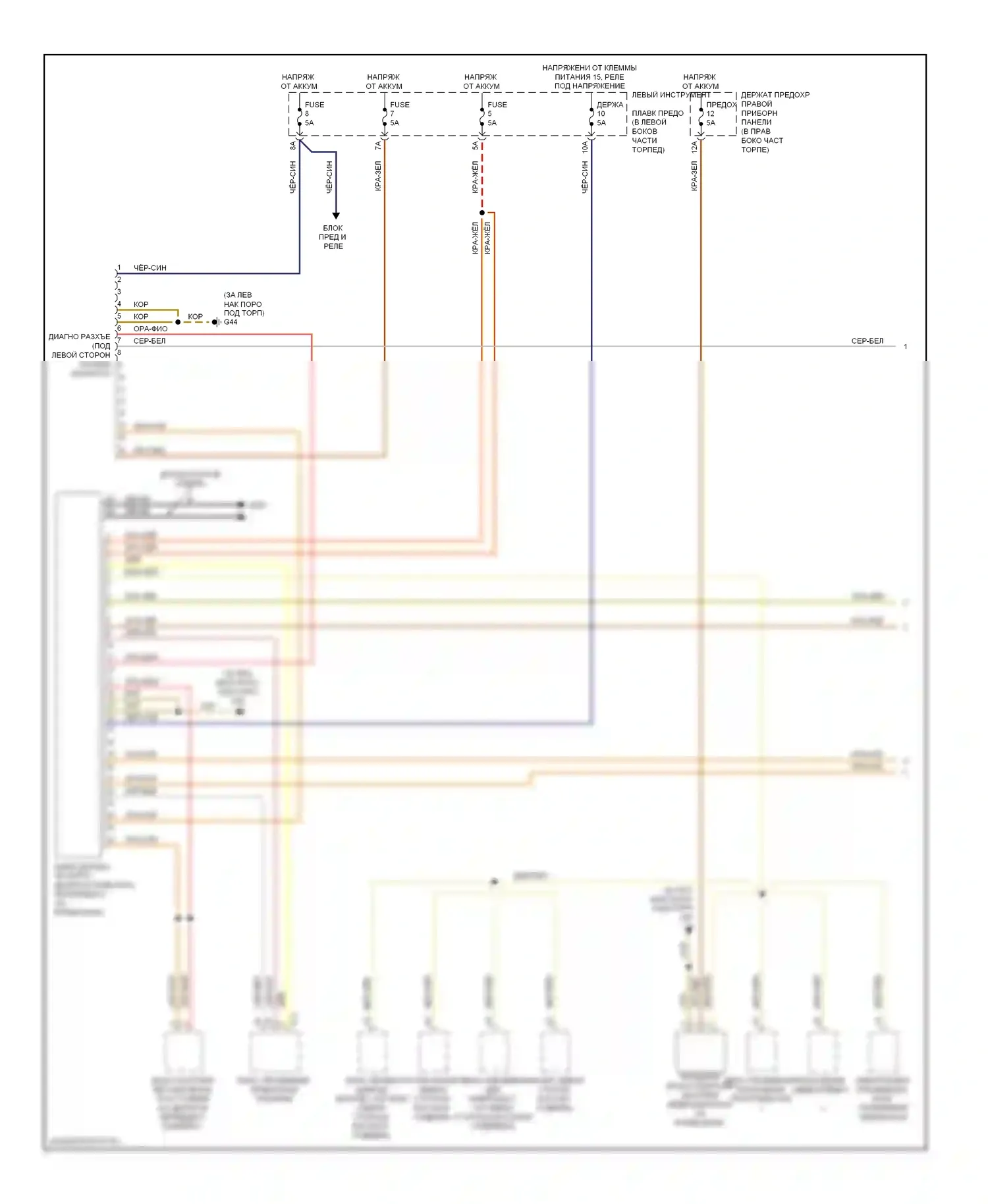 A8 Audi D3 рестайлинг 2 (2007-2010): Can шина электросхема (1 из 3) 