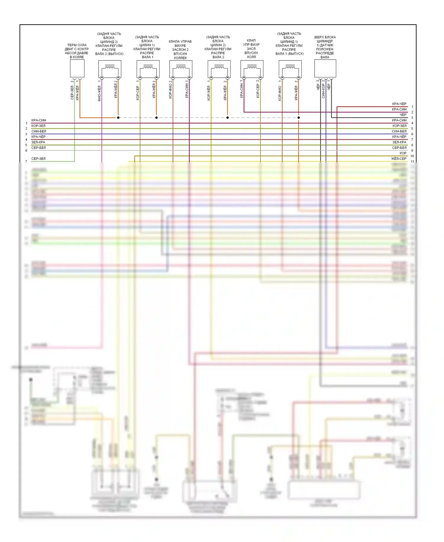 A8 Audi D3 рестайлинг 2 (2007-2010): Электросхема двигателя 4.2l (2 из 5) 