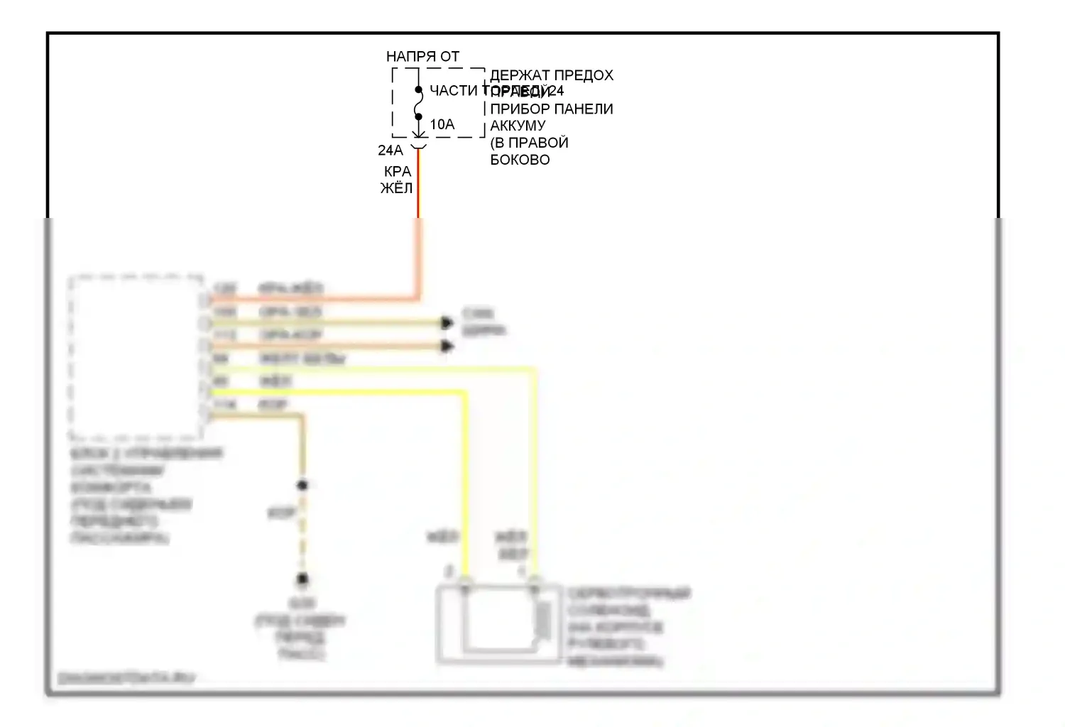 A8 Audi D3 рестайлинг 2 (2007-2010): Электросхема электроусилителя руля 