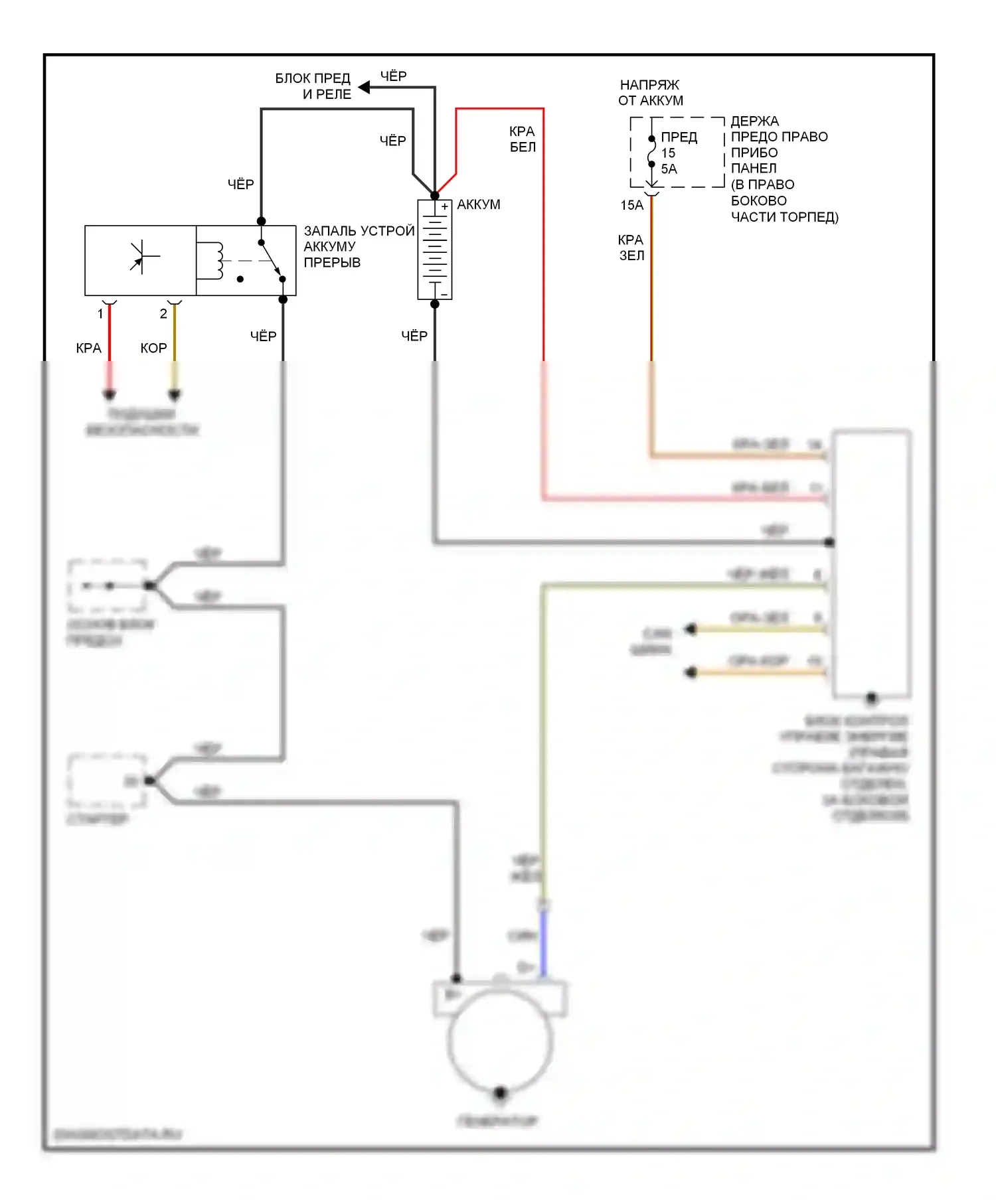 A8 Audi D3 рестайлинг 2 (2007-2010): Электросхема генератора 