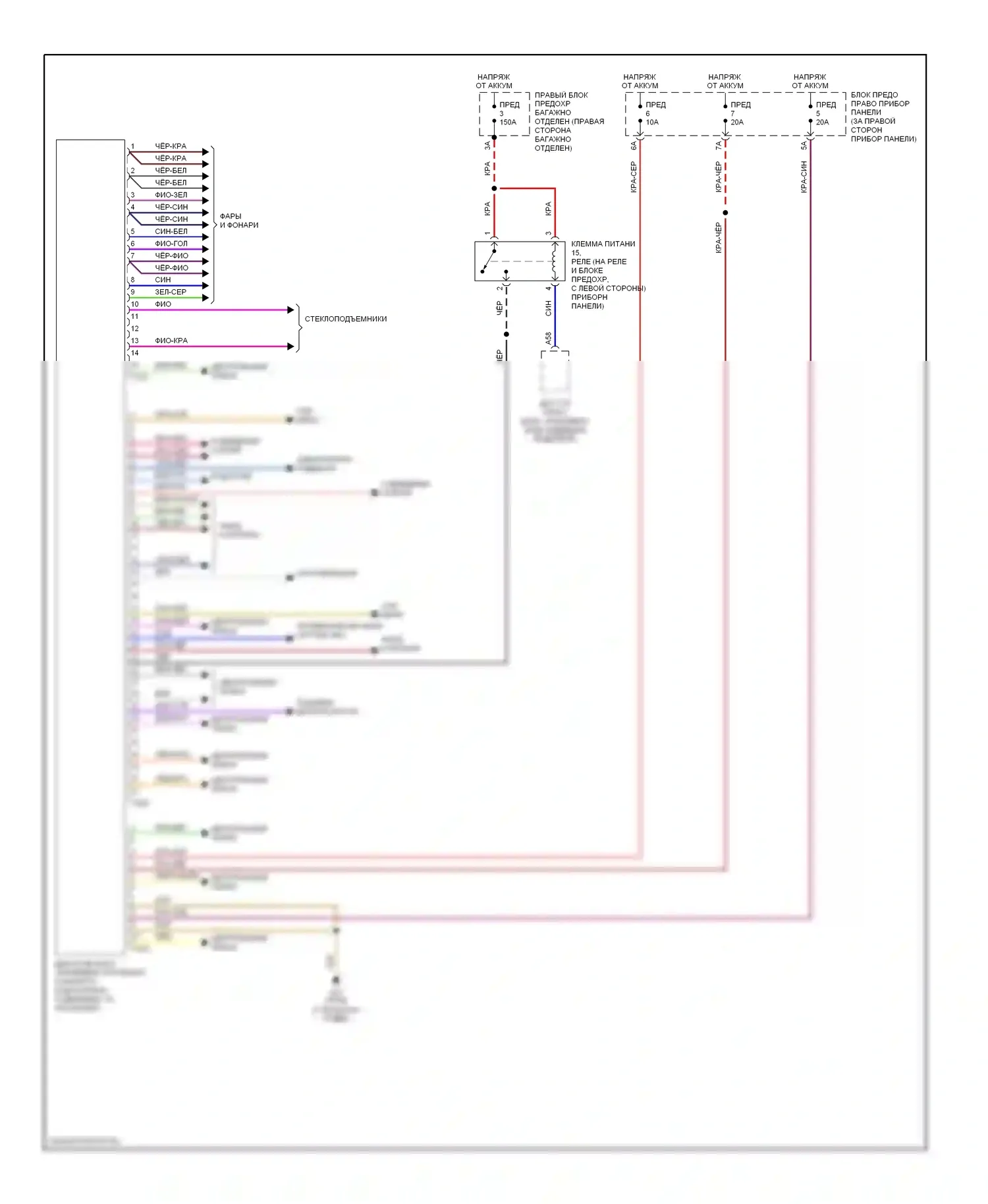 A8 Audi D3 рестайлинг (2005-2007): Электросхема блоков управления кузовом 