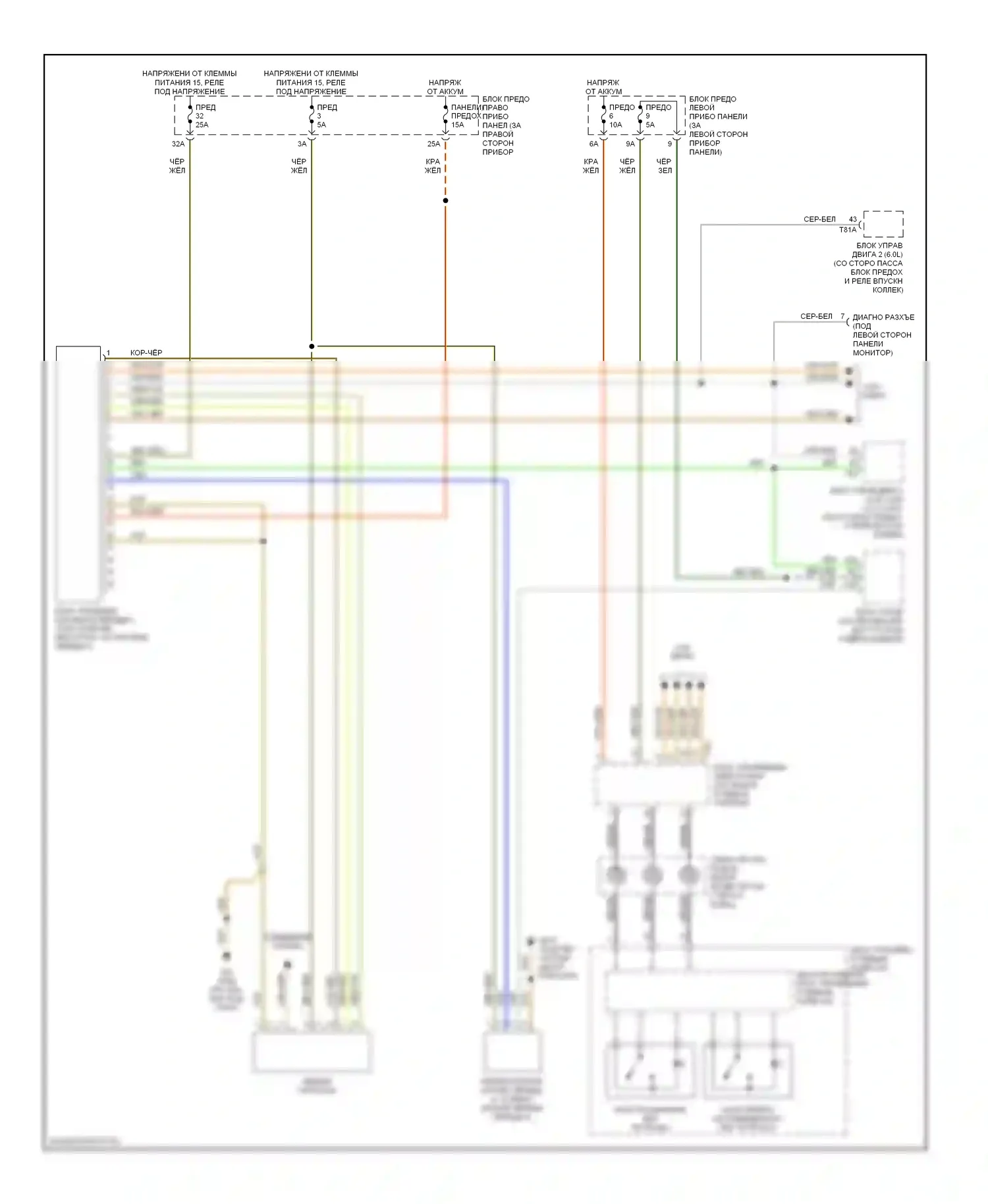 A8 Audi D3 рестайлинг (2005-2007): Электросхема автоматической коробки передач 