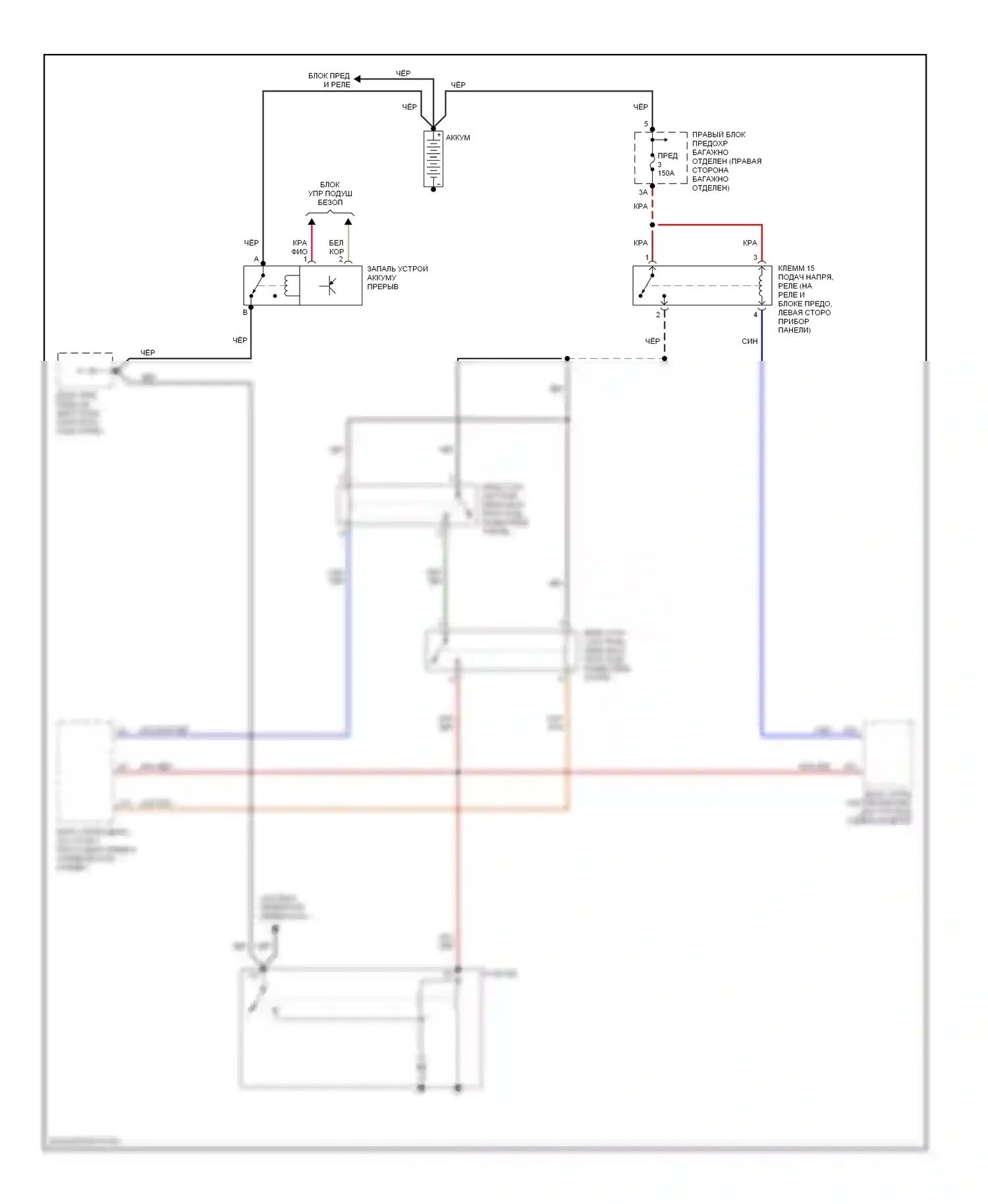 A8 Audi D3 рестайлинг (2005-2007): Электросхема стартера 