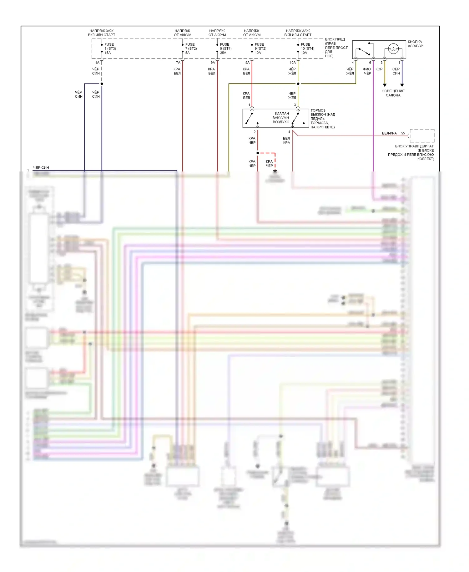 A8 Audi D3 (2002-2005): Антиблокировочная система abs электросхема (2 из 2) 