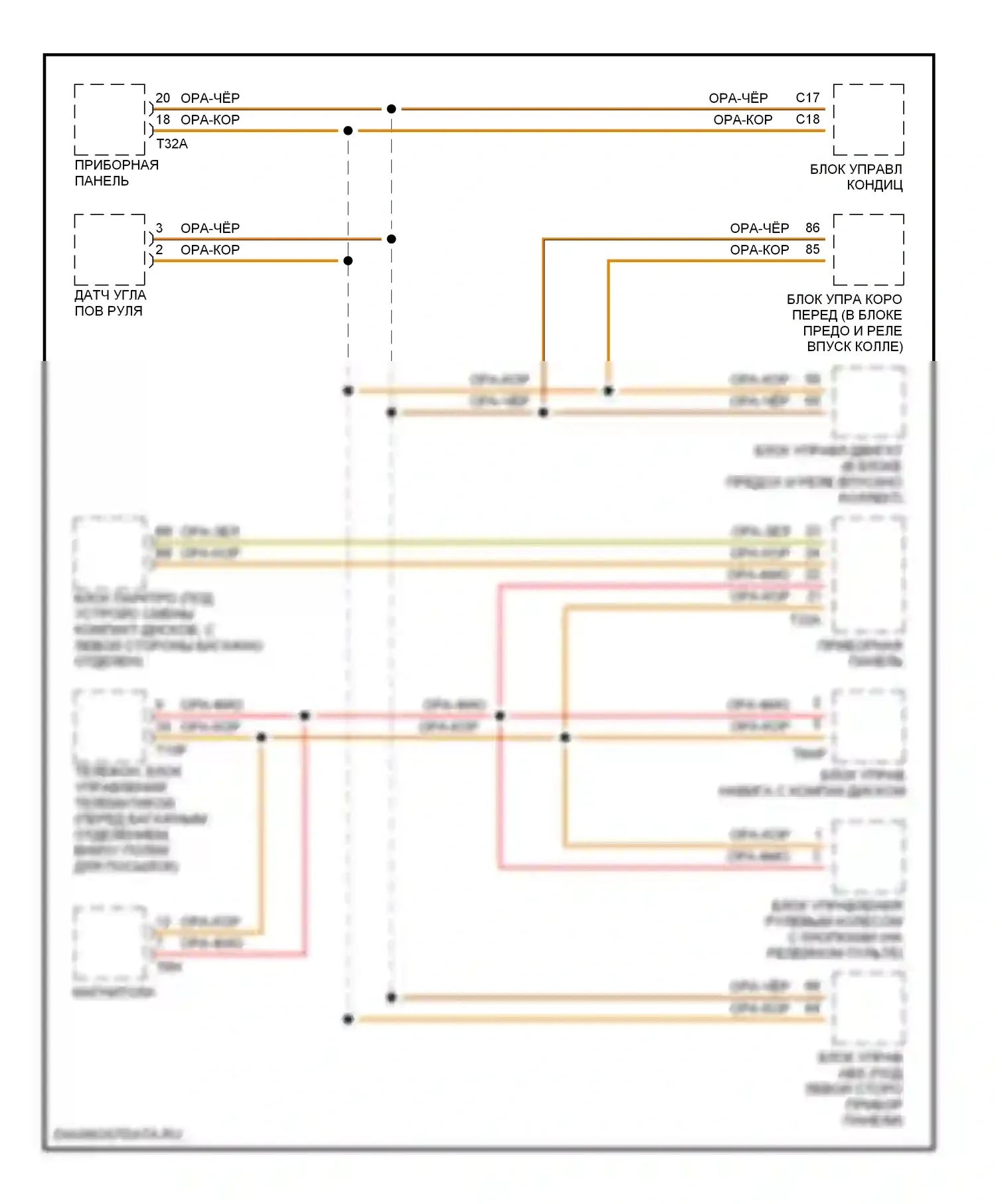 A8 Audi D3 (2002-2005): Электросхема шины высокого/низкого уровня 