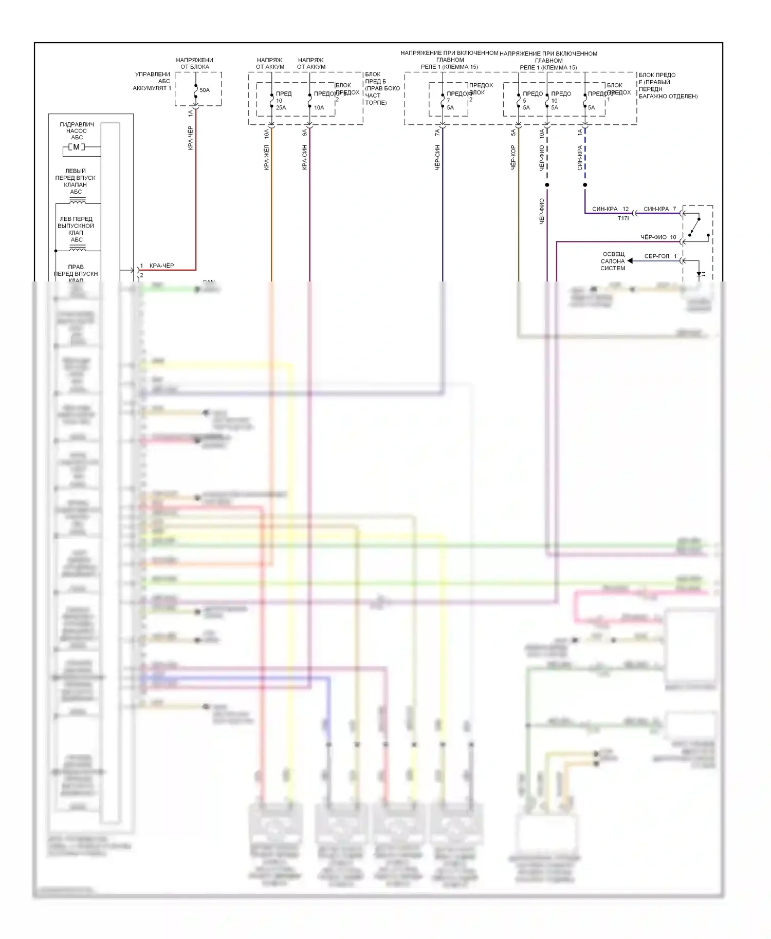 A8 Audi D4 (2010-2014): Антиблокировочная система abs электросхема (1 из 2) 