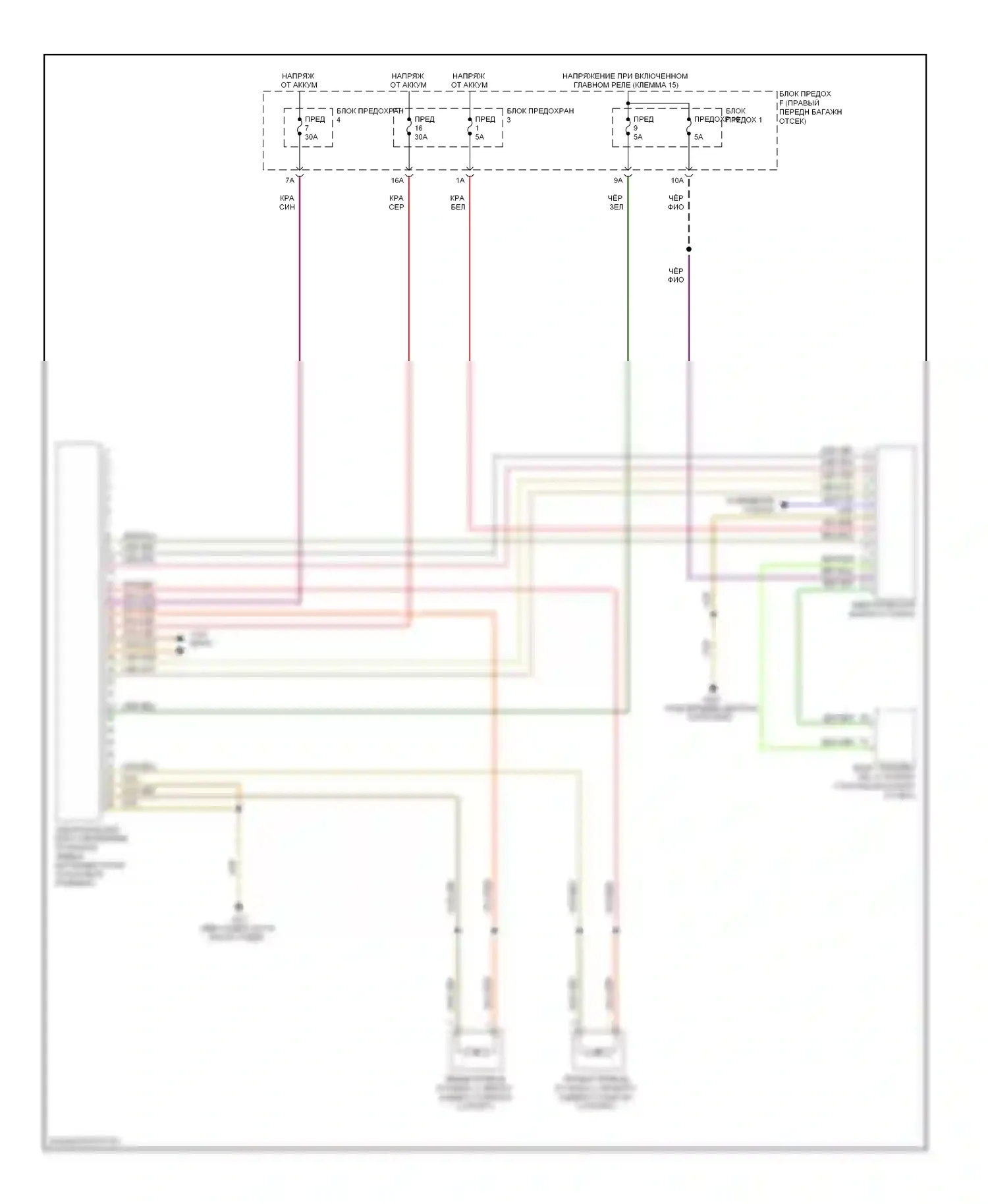 A8 Audi D4 (2010-2014): Электросхема растормаживания стояночного тормоза 