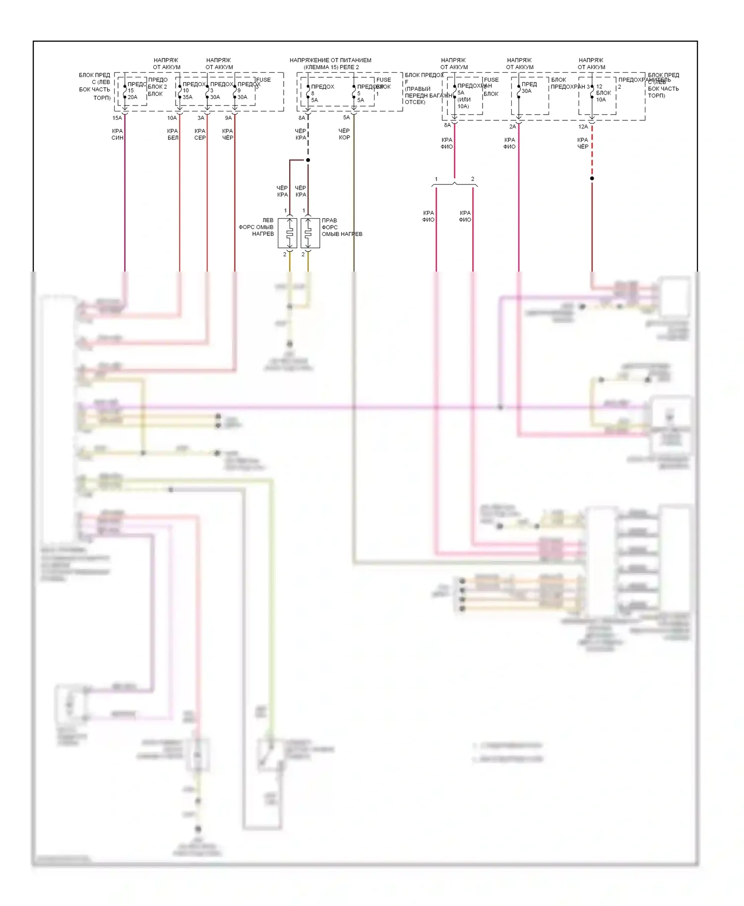 A8 Audi D4 (2010-2014): Дворники и омыватели электросхема 