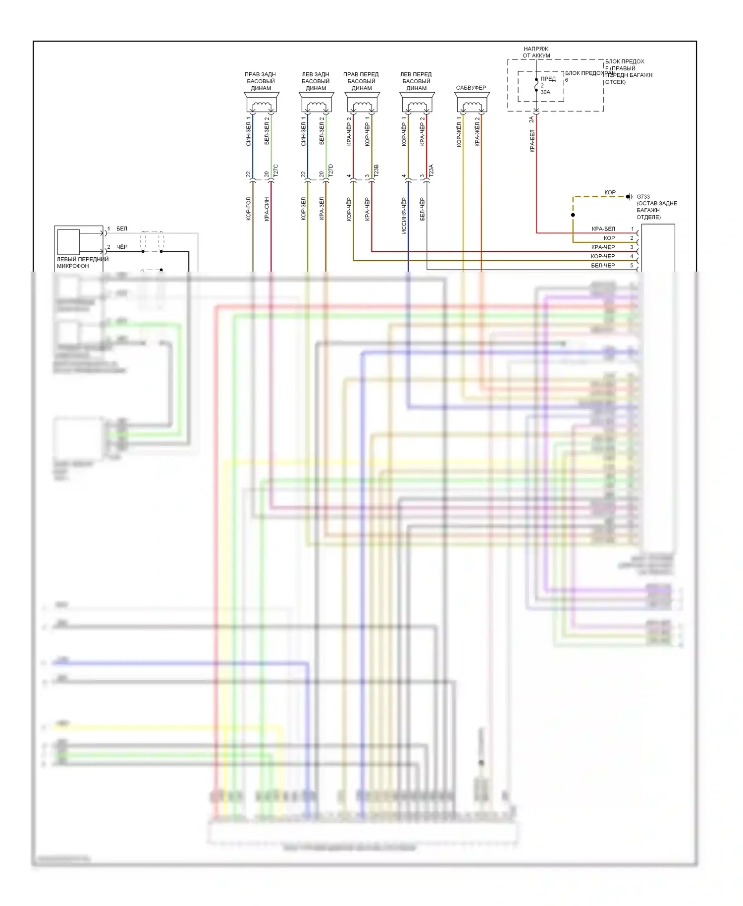 A8 Audi D4 (2010-2014): Электросхема магнитолы, со звуком bang и olufson (2 из 3) 