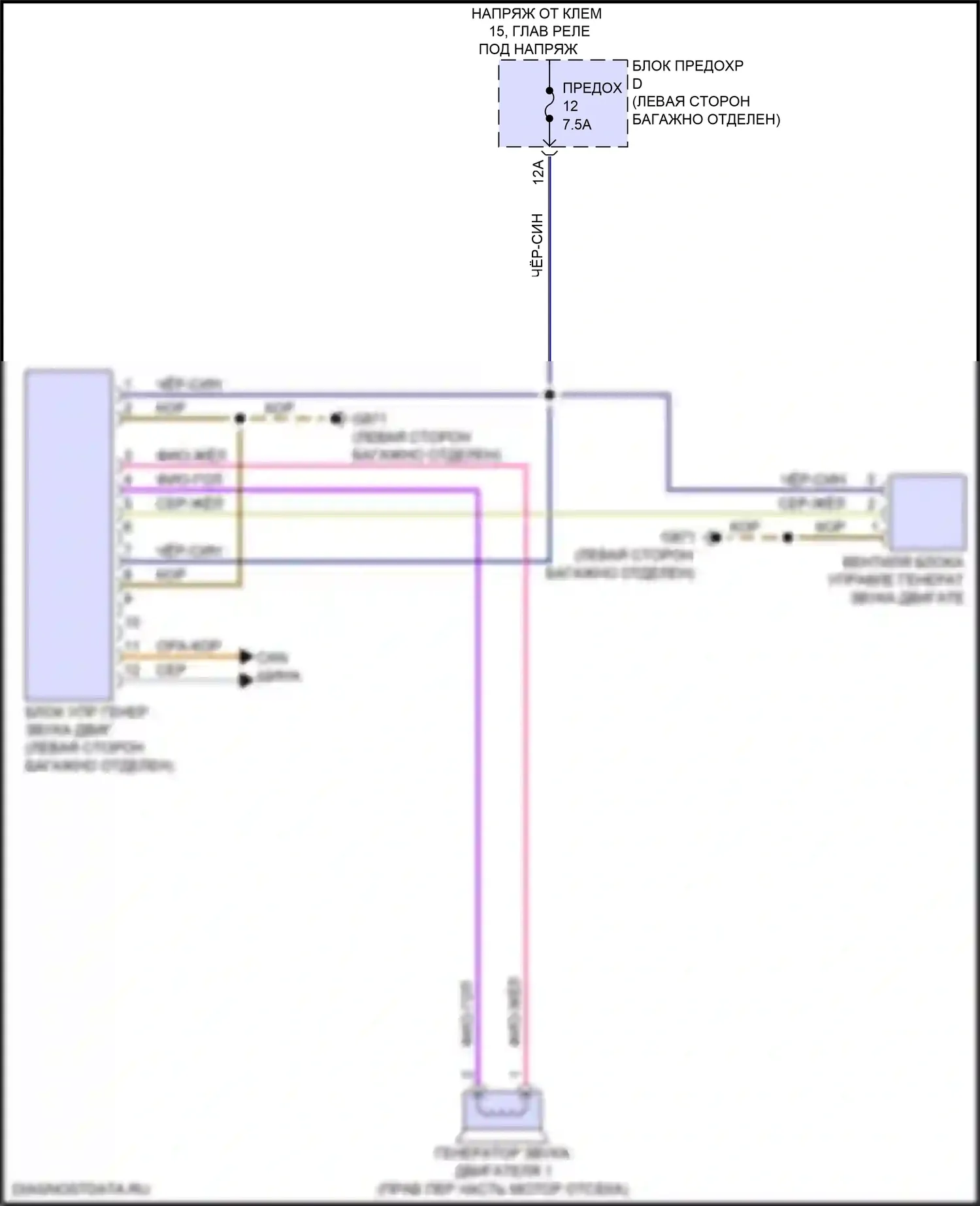A8 Audi D5 рестайлинг (2021-2024): Электросхема активных управление кузовом и подвеской 