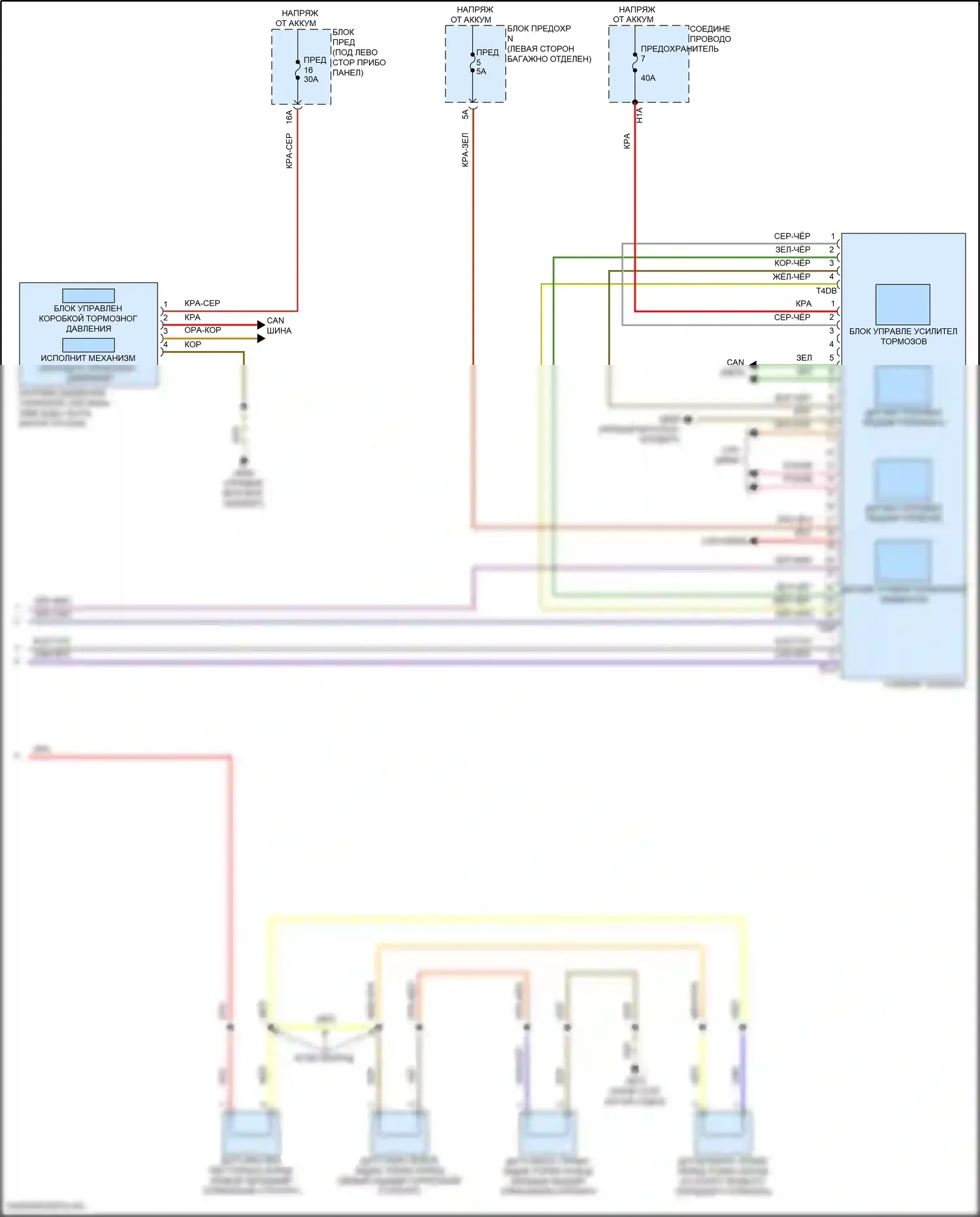 A8 Audi D5 рестайлинг (2021-2024): Антиблокировочная система abs электросхема (4 из 4) 