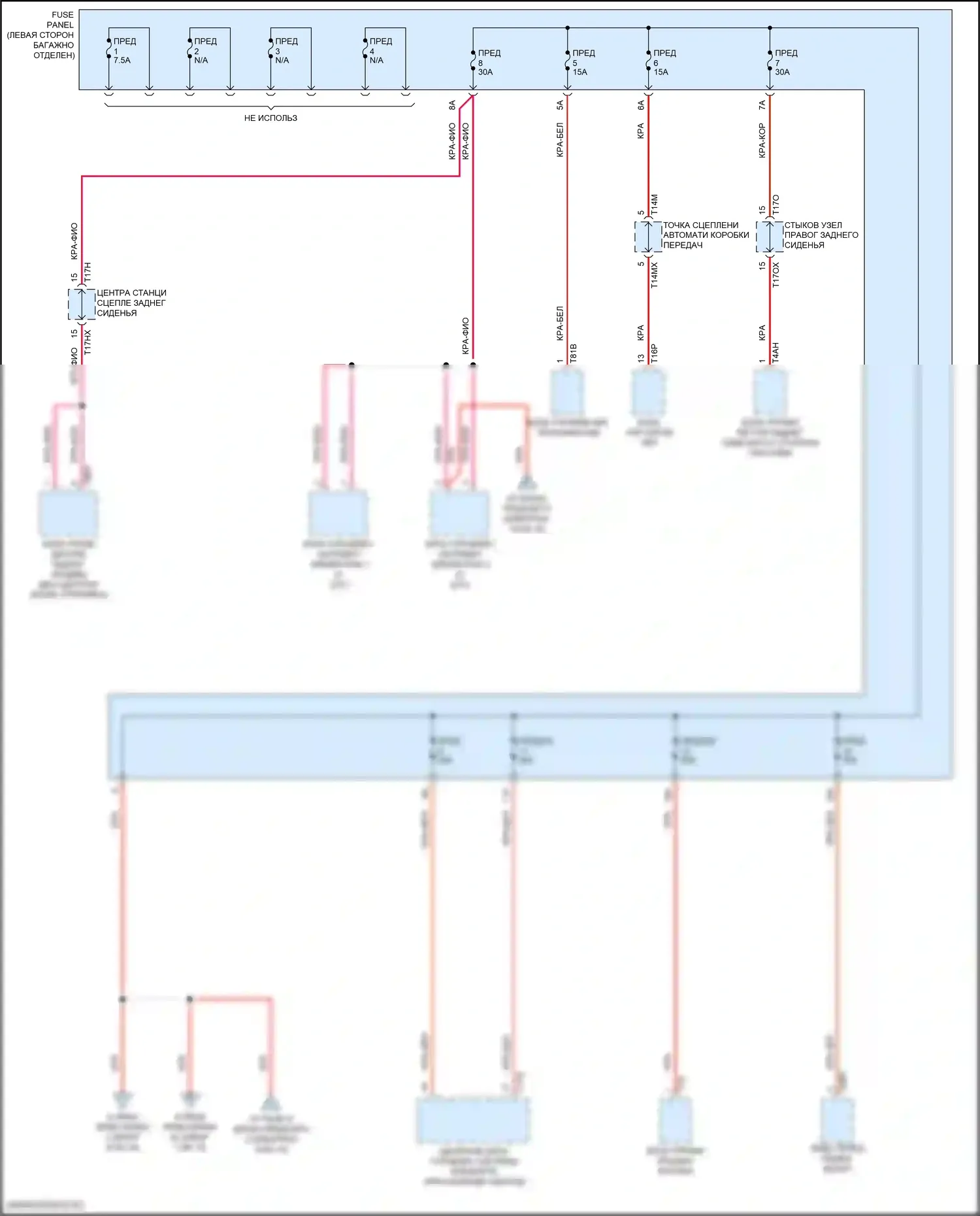 A8 Audi D5 рестайлинг (2021-2024): Электросхема блока предохранителей реле (5 из 10) 