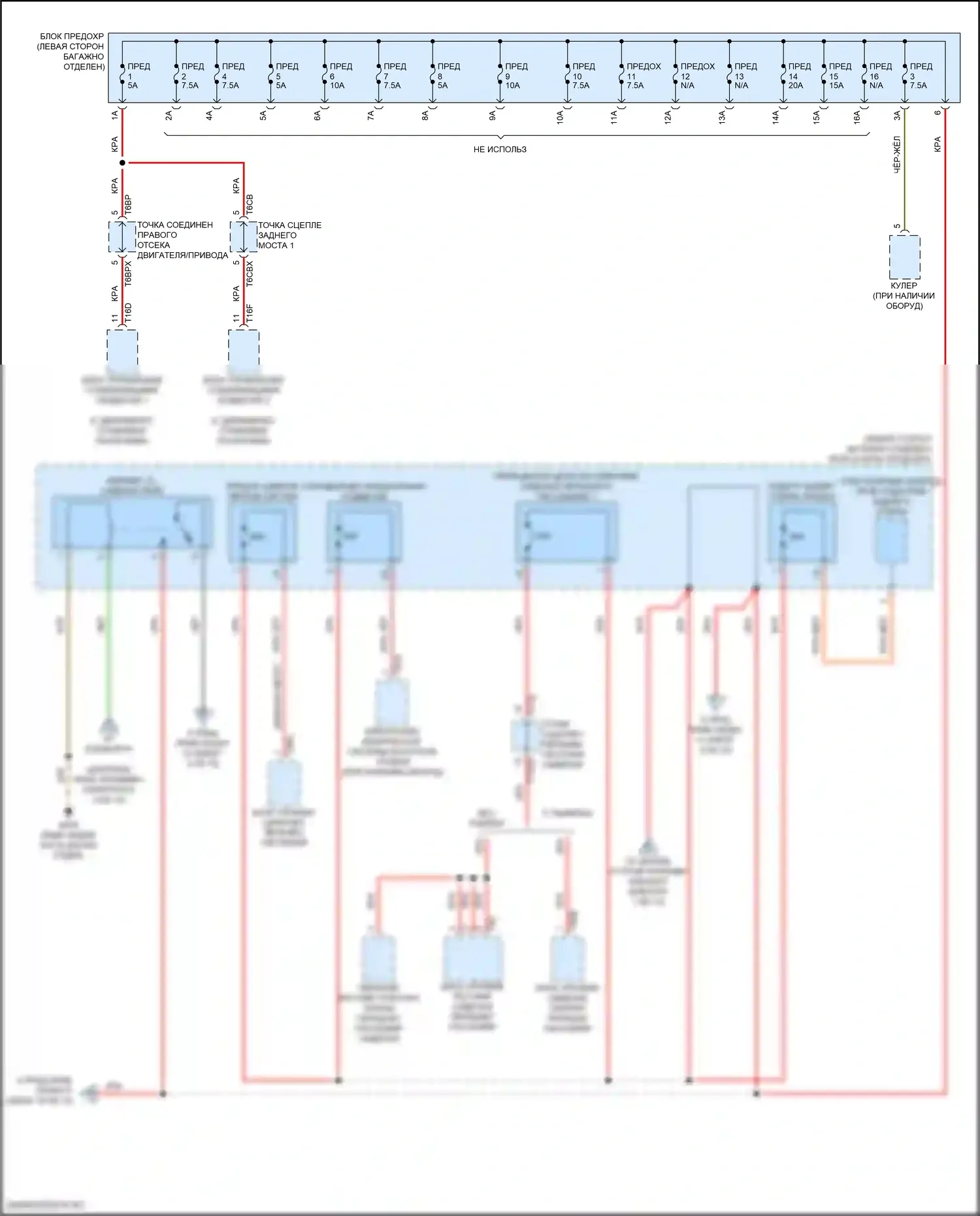 A8 Audi D5 рестайлинг (2021-2024): Электросхема блока предохранителей реле (6 из 10) 