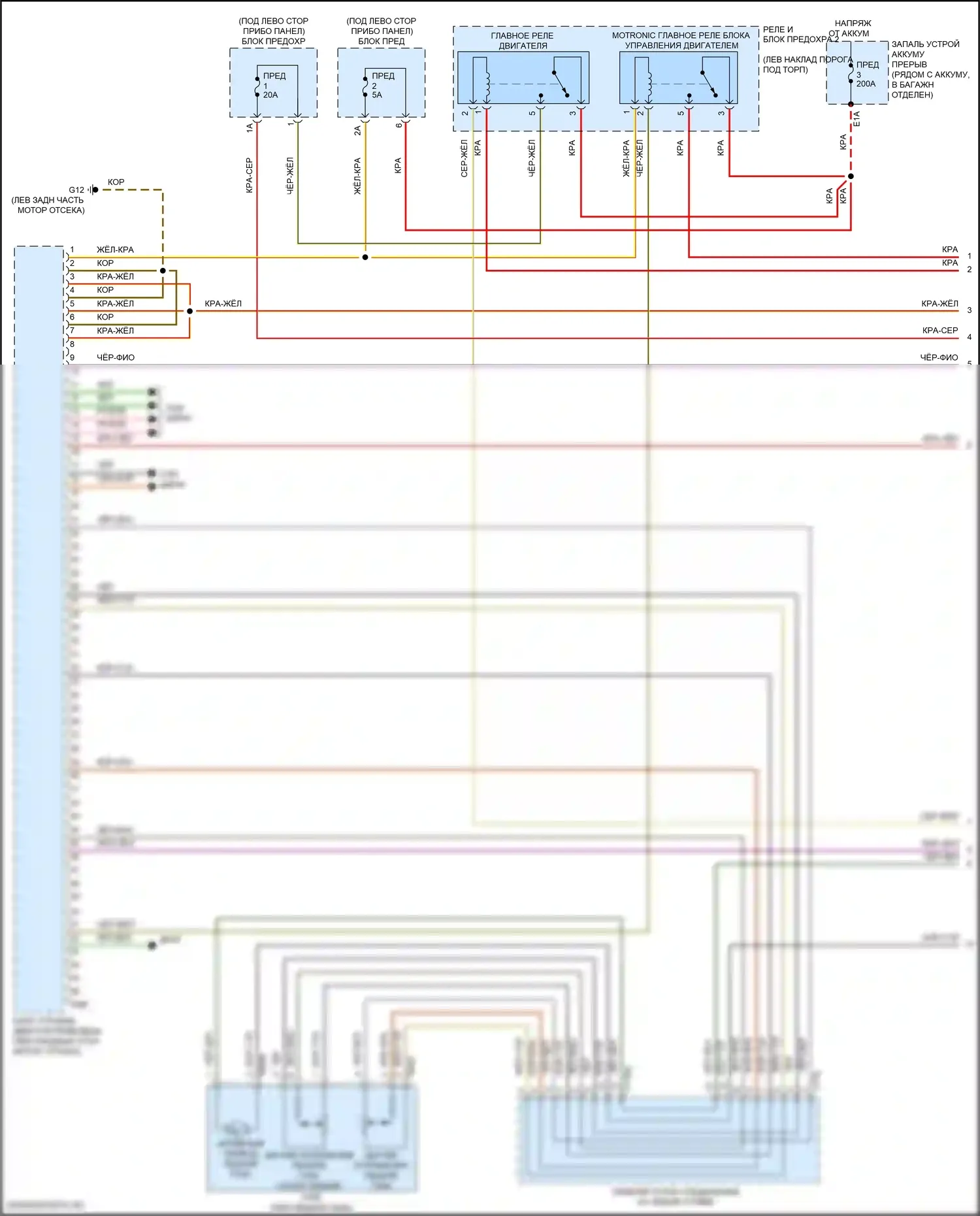 A8 Audi D5 рестайлинг (2021-2024): Электросхема двигателя 3.0l turbo hybrid (1 из 10) 